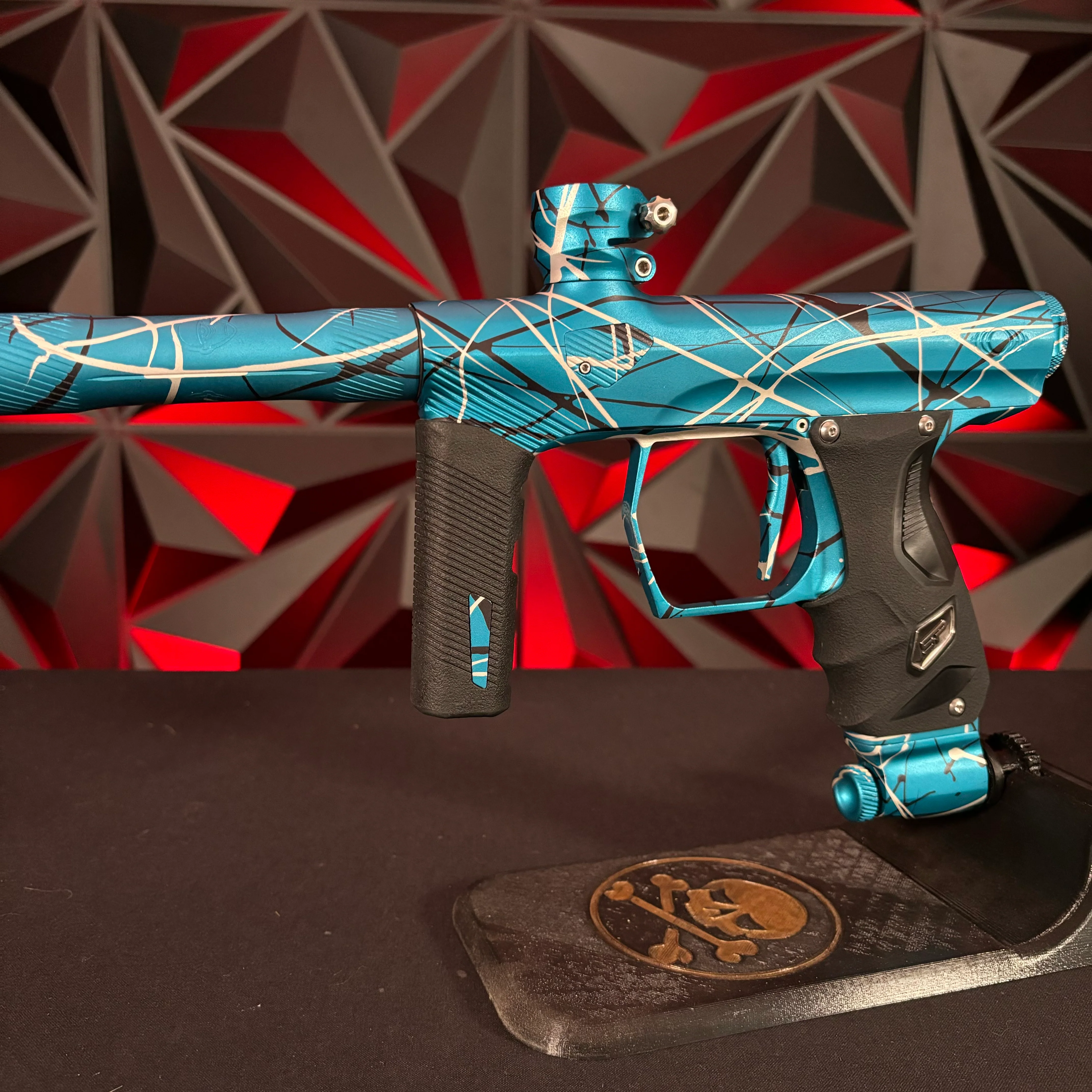 Used Shocker ERA Paintball Gun - Blue Splash - Image 3