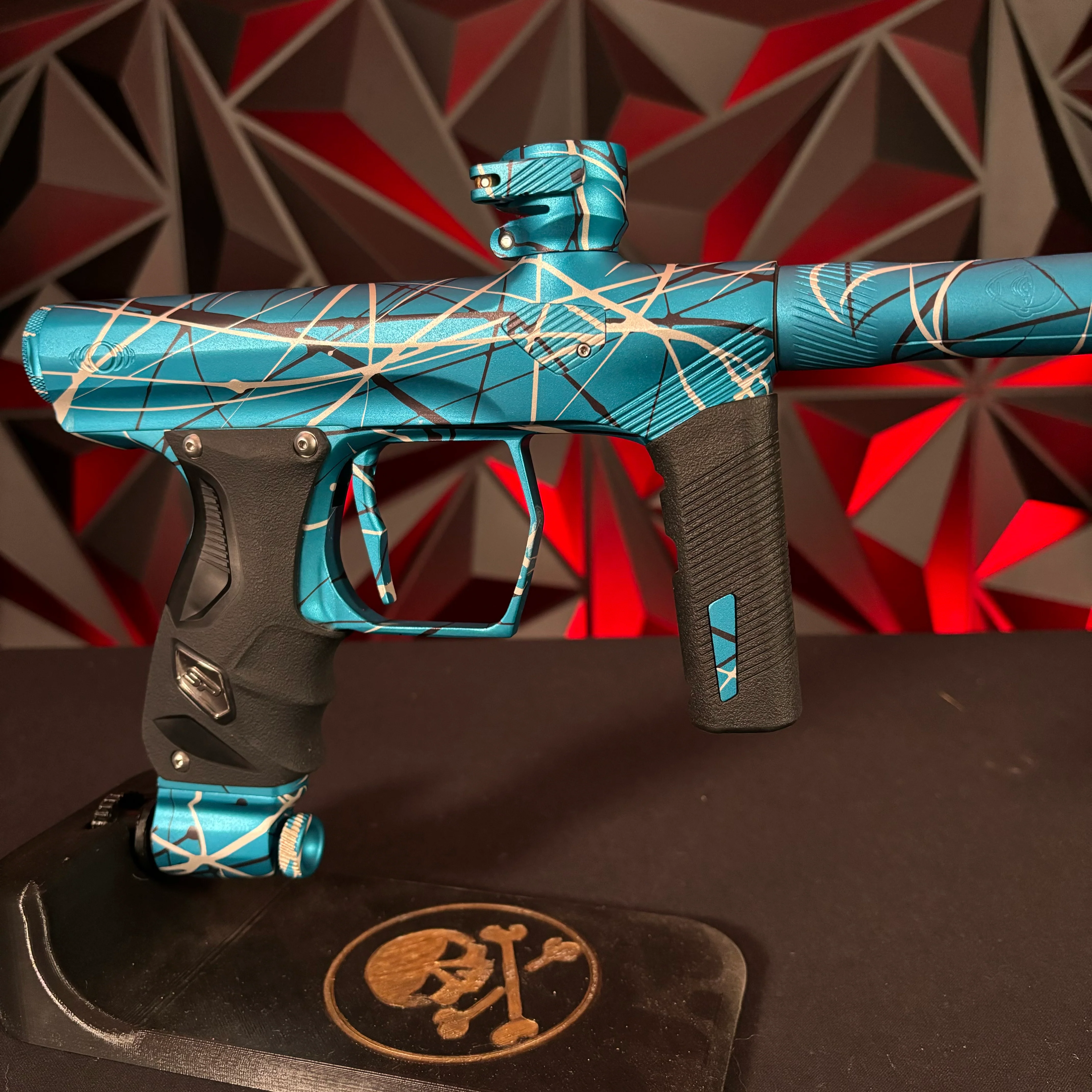 Used Shocker ERA Paintball Gun - Blue Splash - Image 4