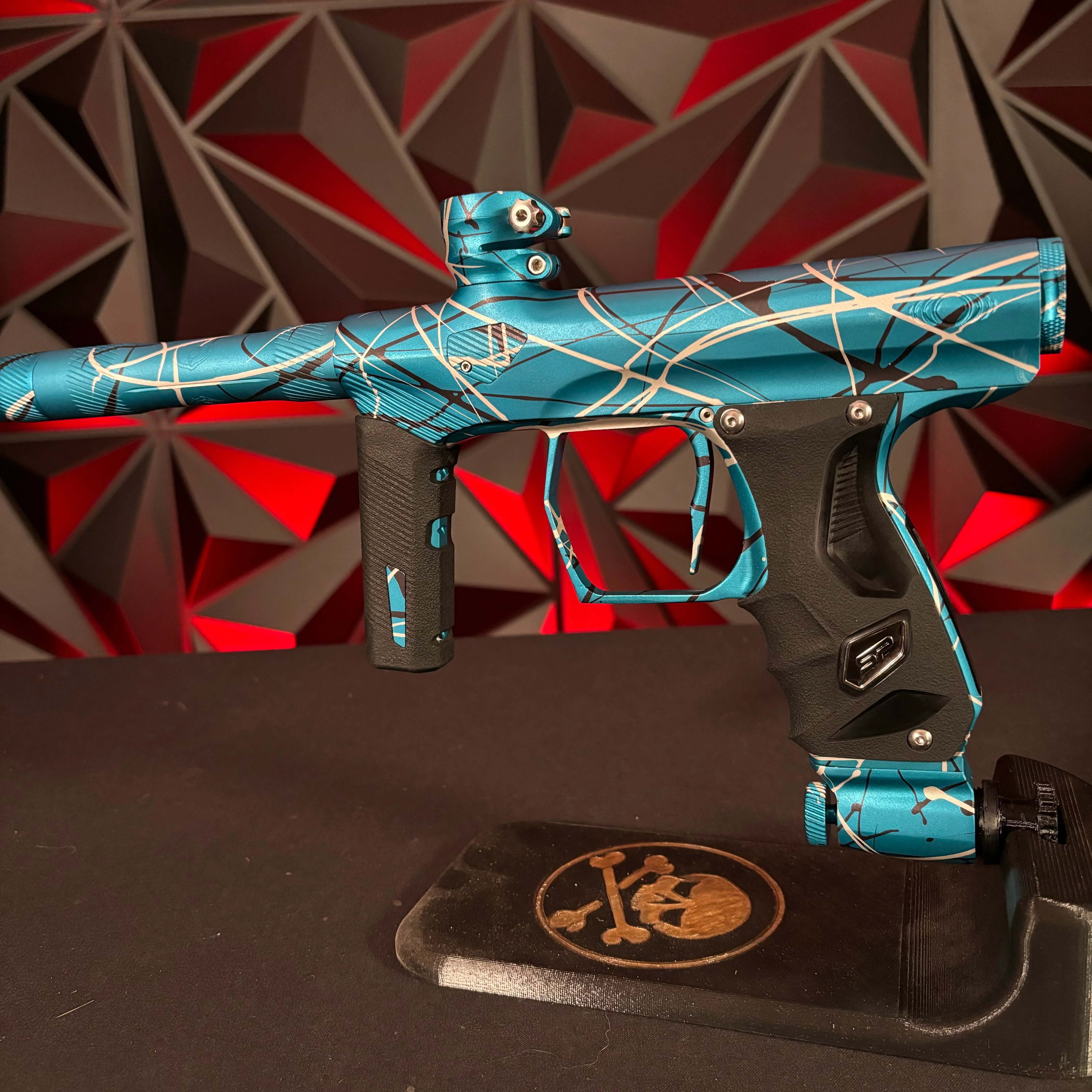 Used Shocker ERA Paintball Gun - Blue Splash - Image 5