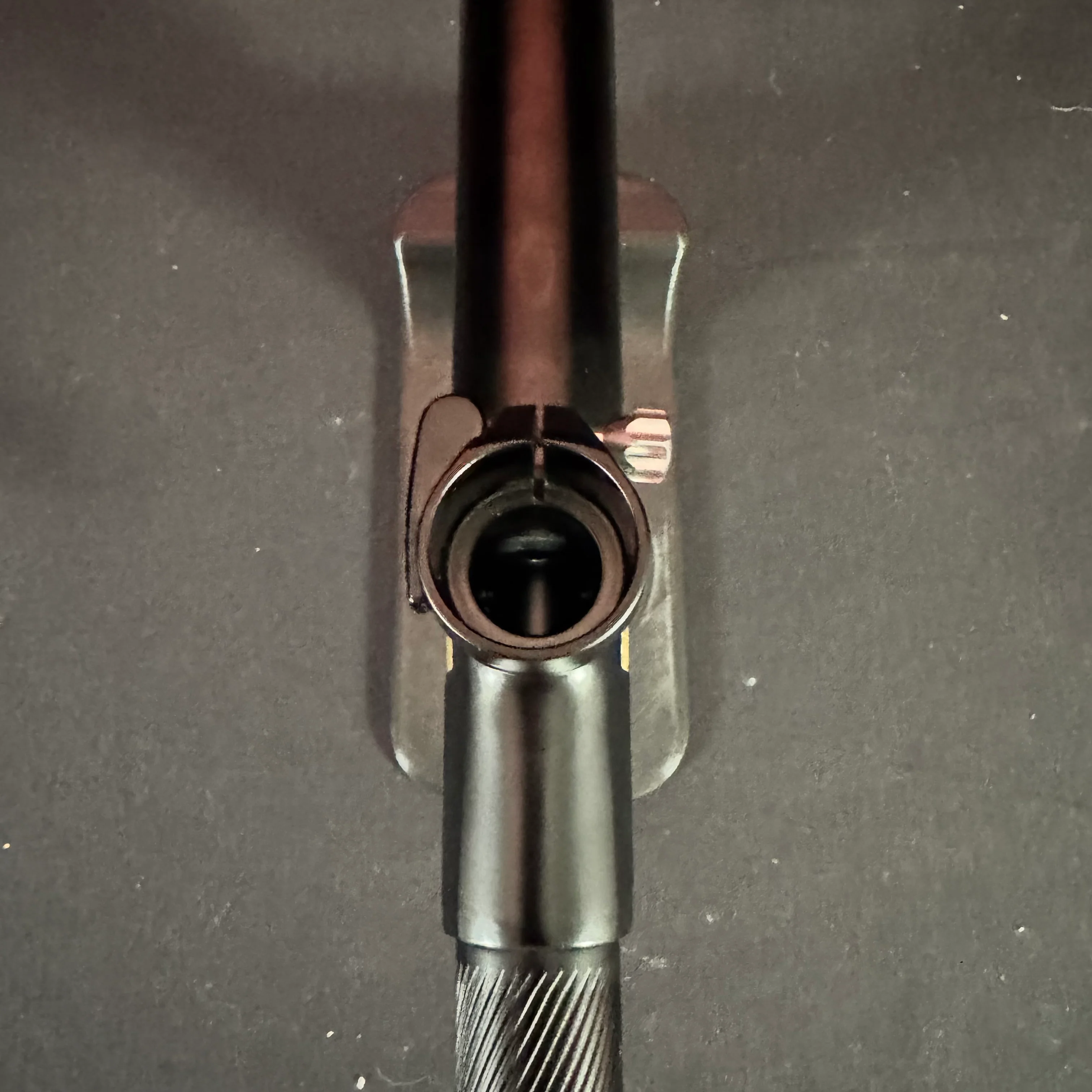 Used Shocker ERA Paintball Gun - Dust Black w/ Gold Eye Covers & Turn Knob, ACP Tip - Image 9