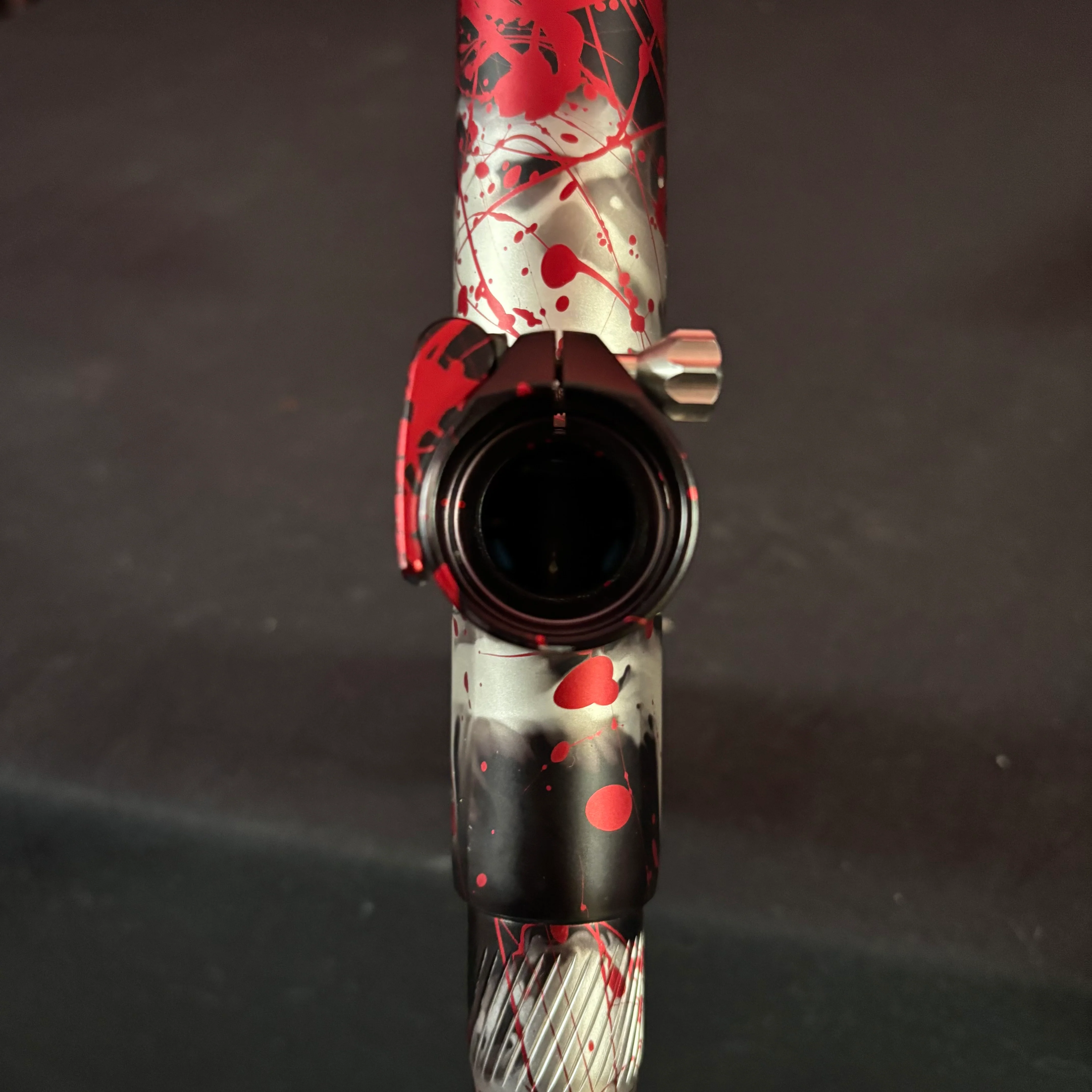 Used Shocker ERA Paintball Gun - Red/Black Splash - Image 9