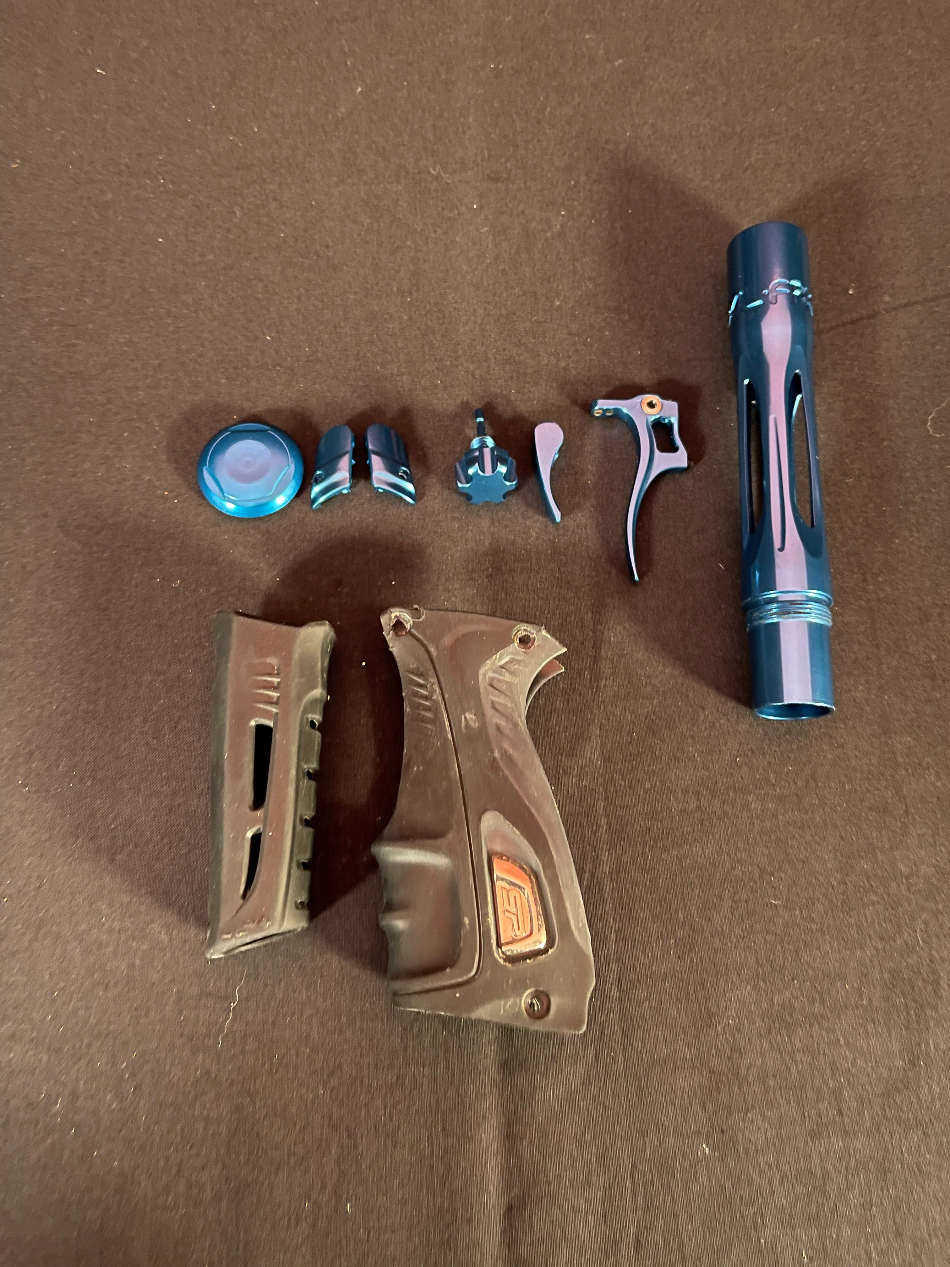 Used Shocker XLS Accent Kit - Blue w/ Matching Freak XL Barrel Back