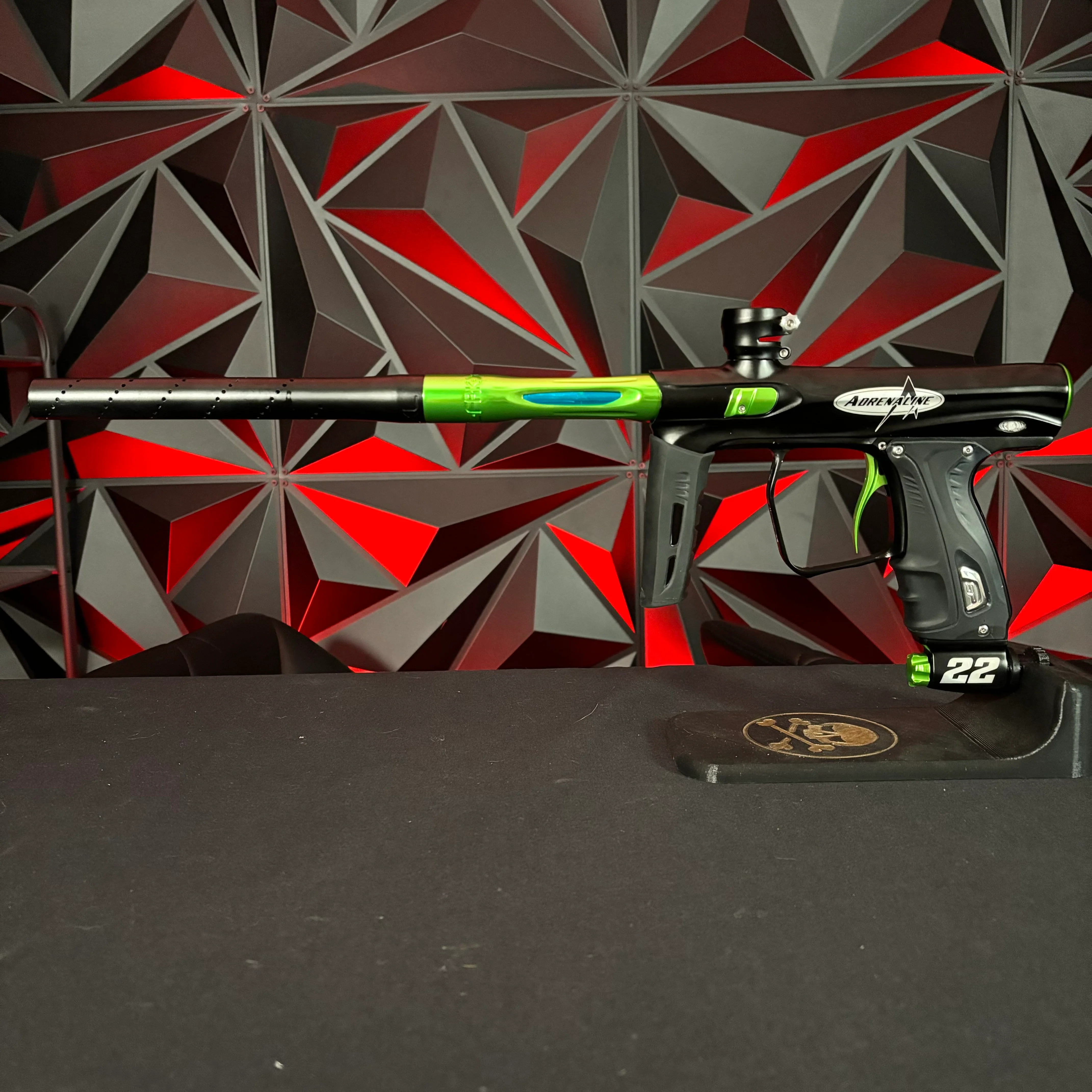 Used Shocker XLS Paintball Gun - "Adrenalin" Black/Green - Image 9
