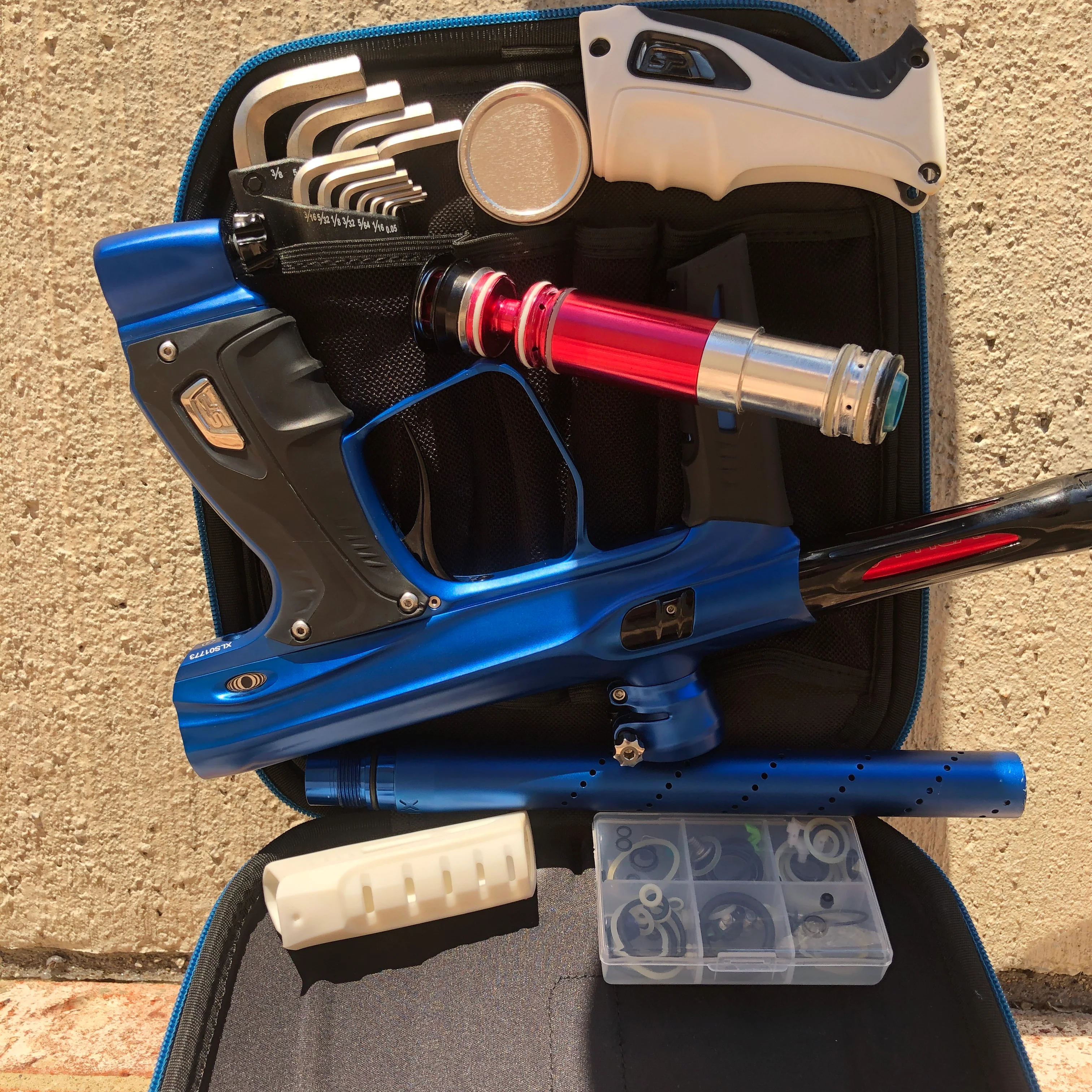 Used Shocker XLS Paintball Gun - Dust Blue - Image 6