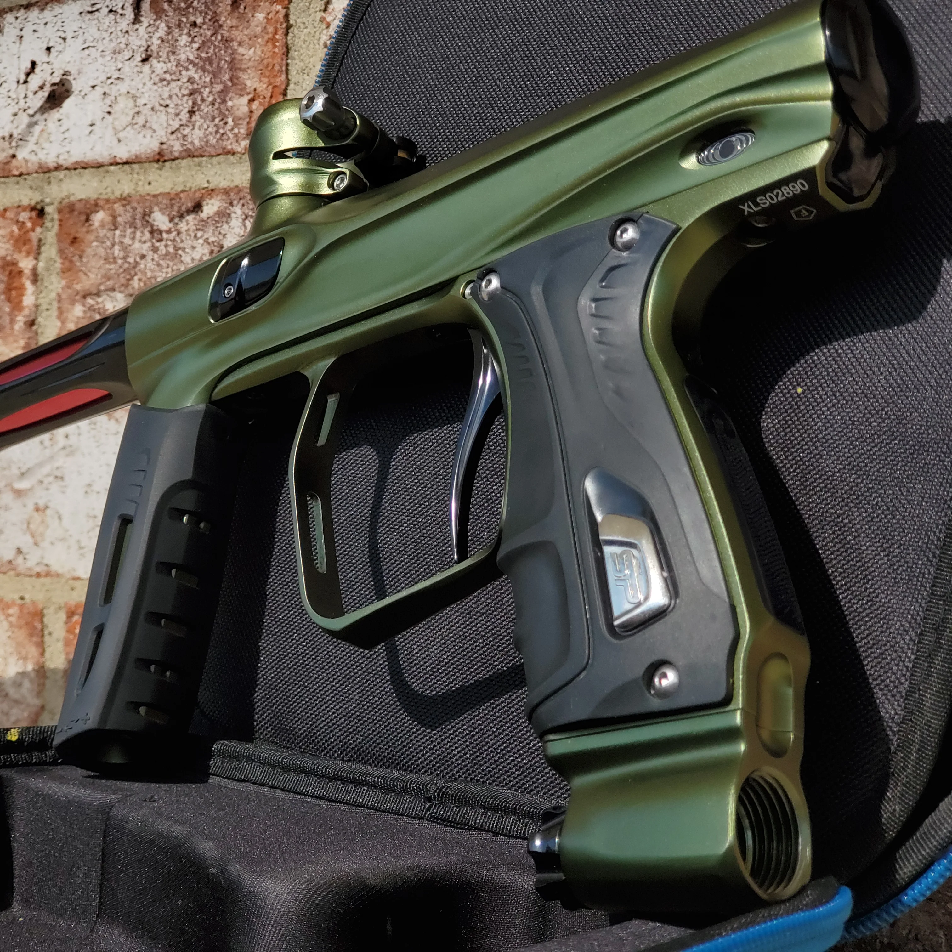 Used Shocker XLS Paintball Gun - Olive - Image 3