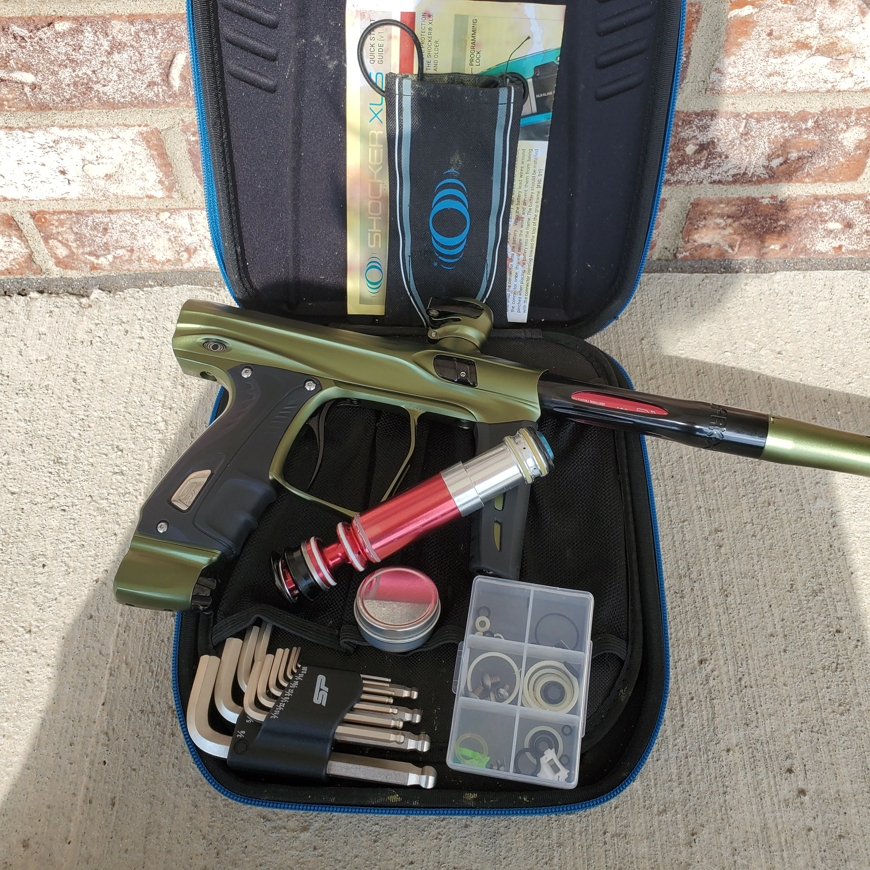 Used Shocker XLS Paintball Gun - Olive - Image 5