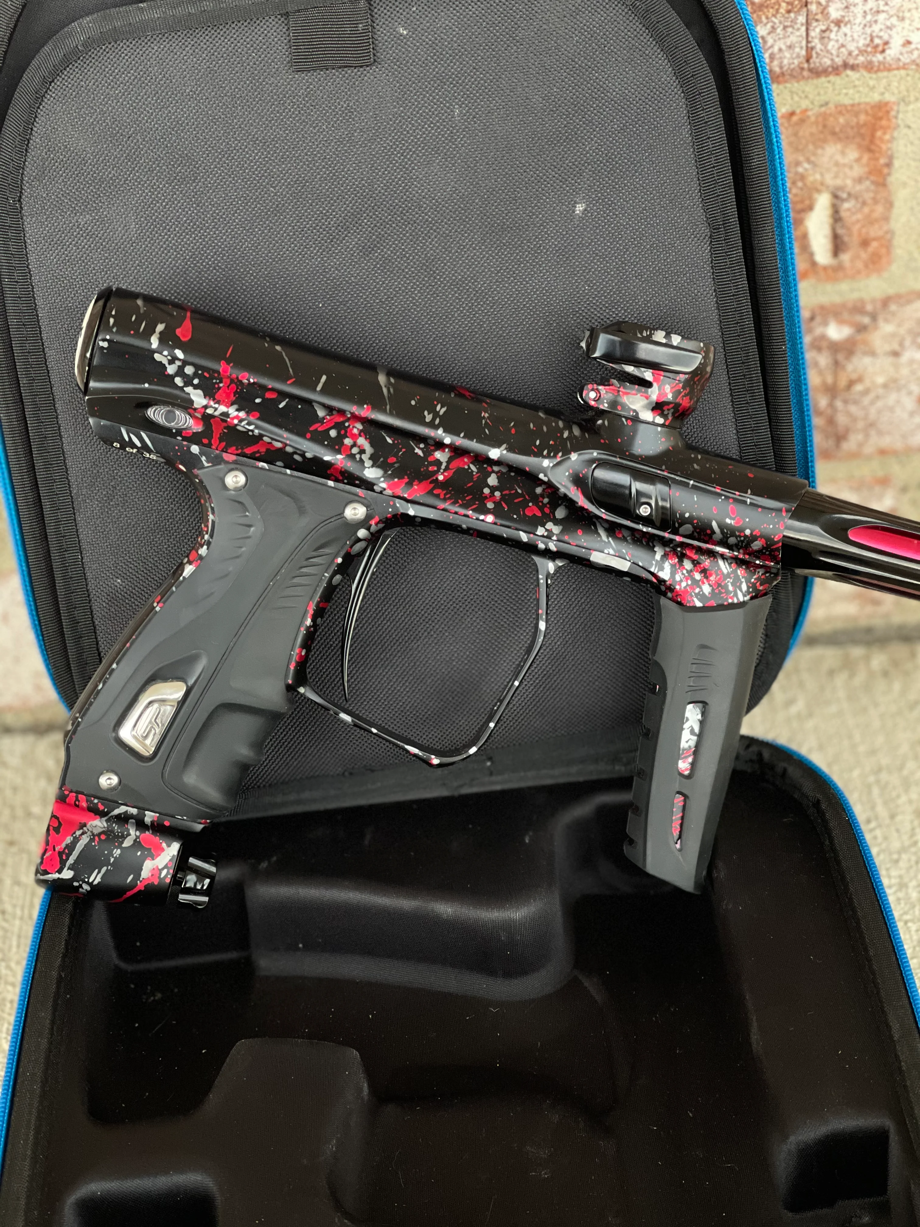 Used Shocker XLS Paintball Gun - Punishers Edition #8 - w/ Adrenaline CVO Frame - Image 3