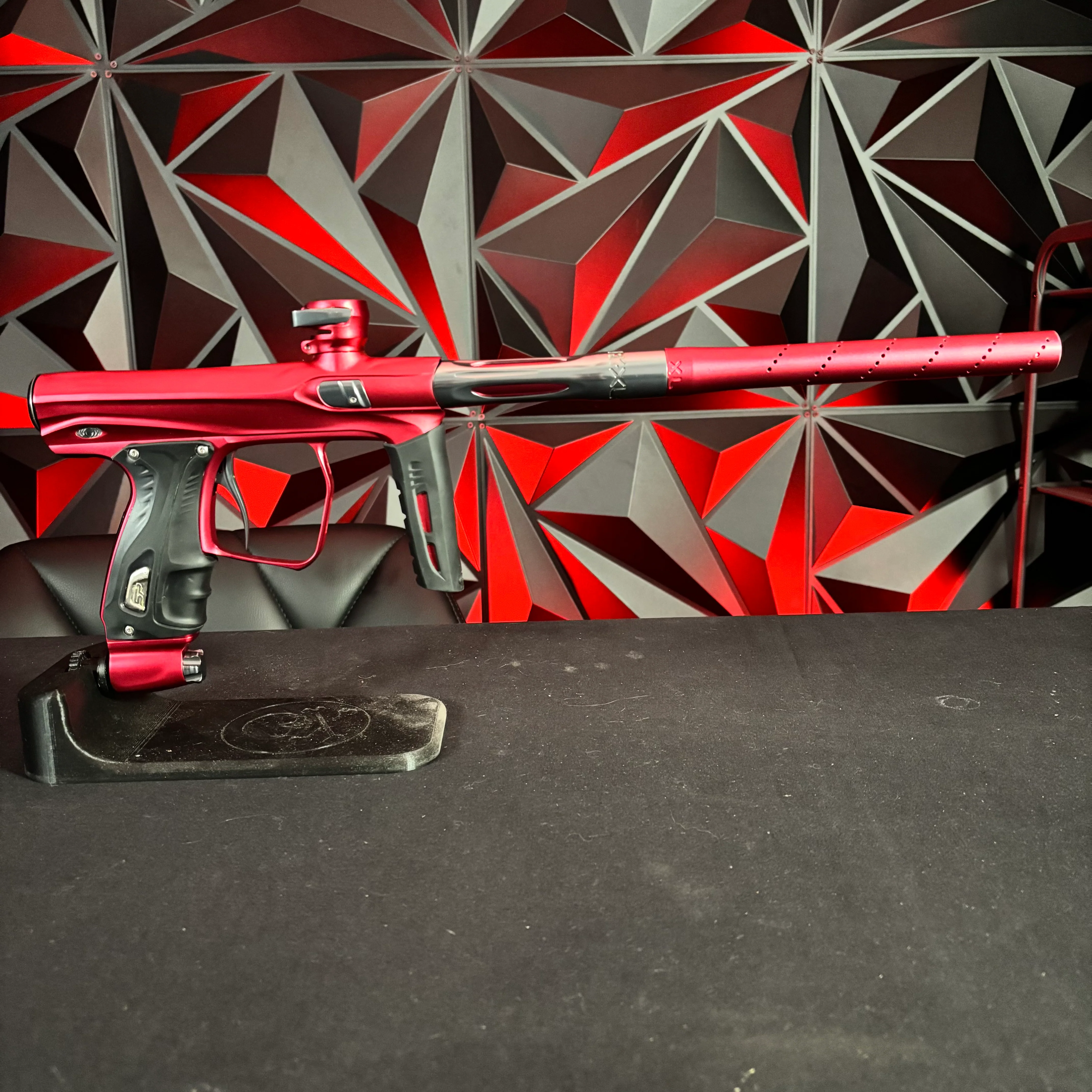 Used Shocker XLS Paintball Gun - Red/Pewter - Image 6