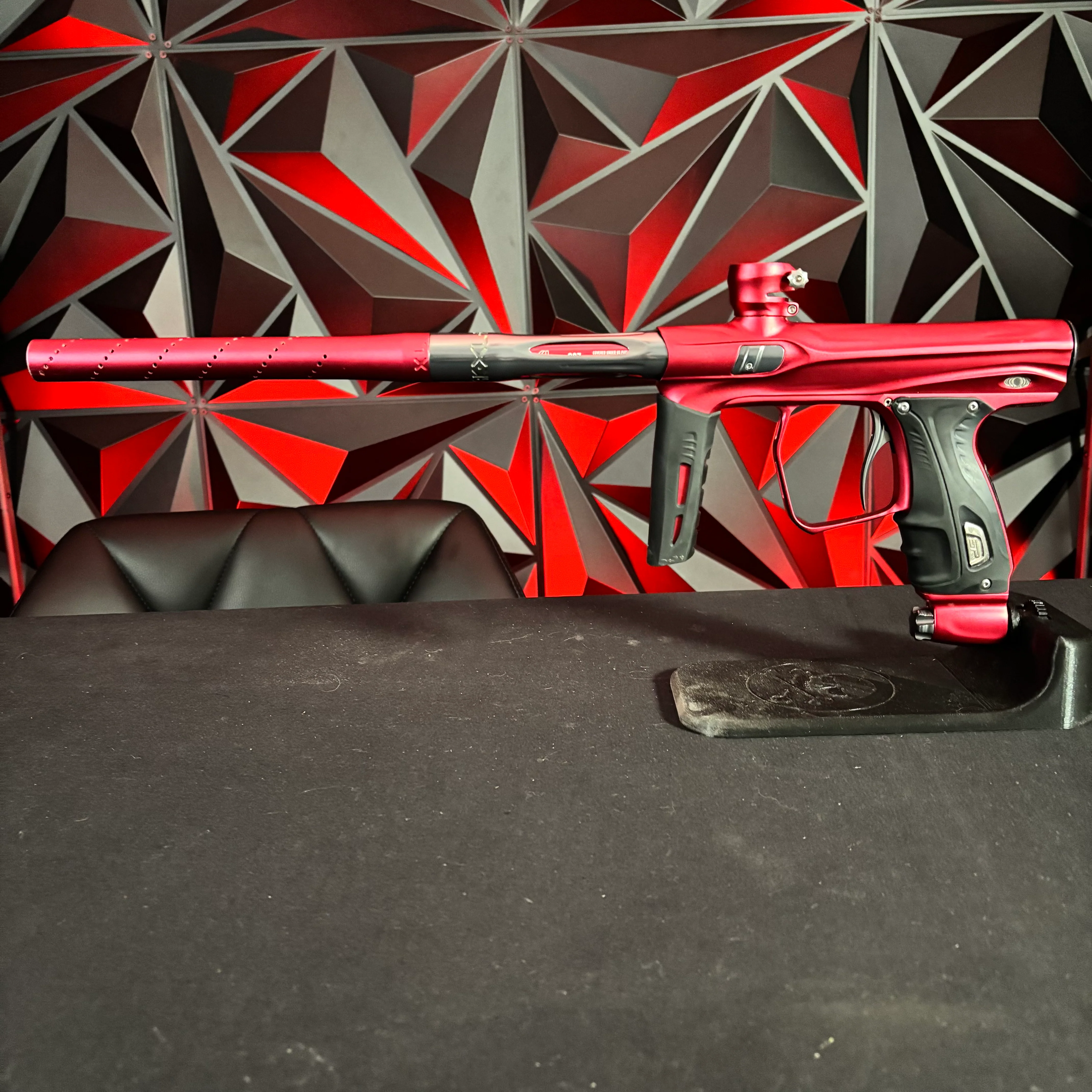 Used Shocker XLS Paintball Gun - Red/Pewter - Image 7