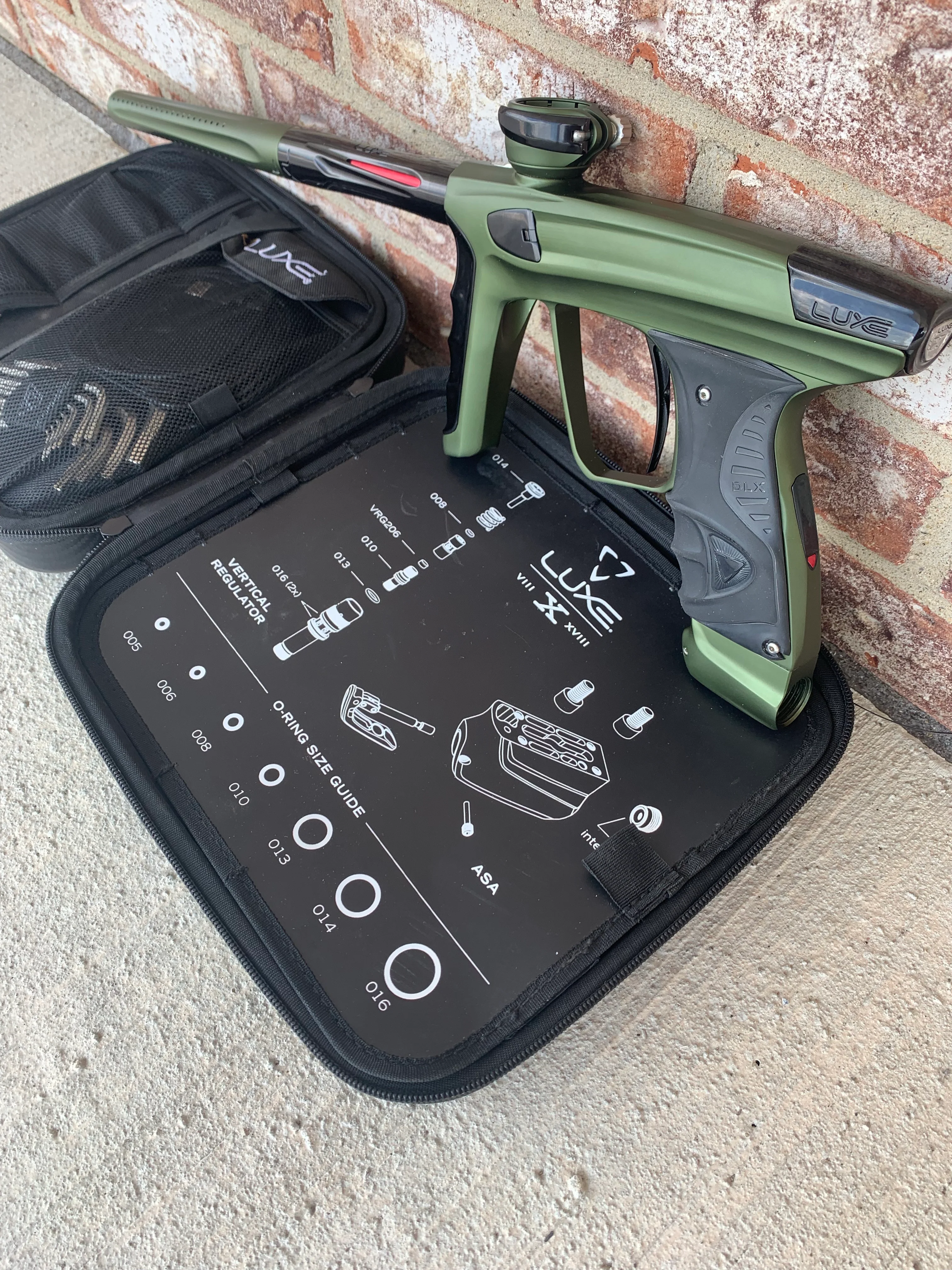 Used Smart Parts Luxe X Paintball Marker- Dust Green/Polished Black - Image 3