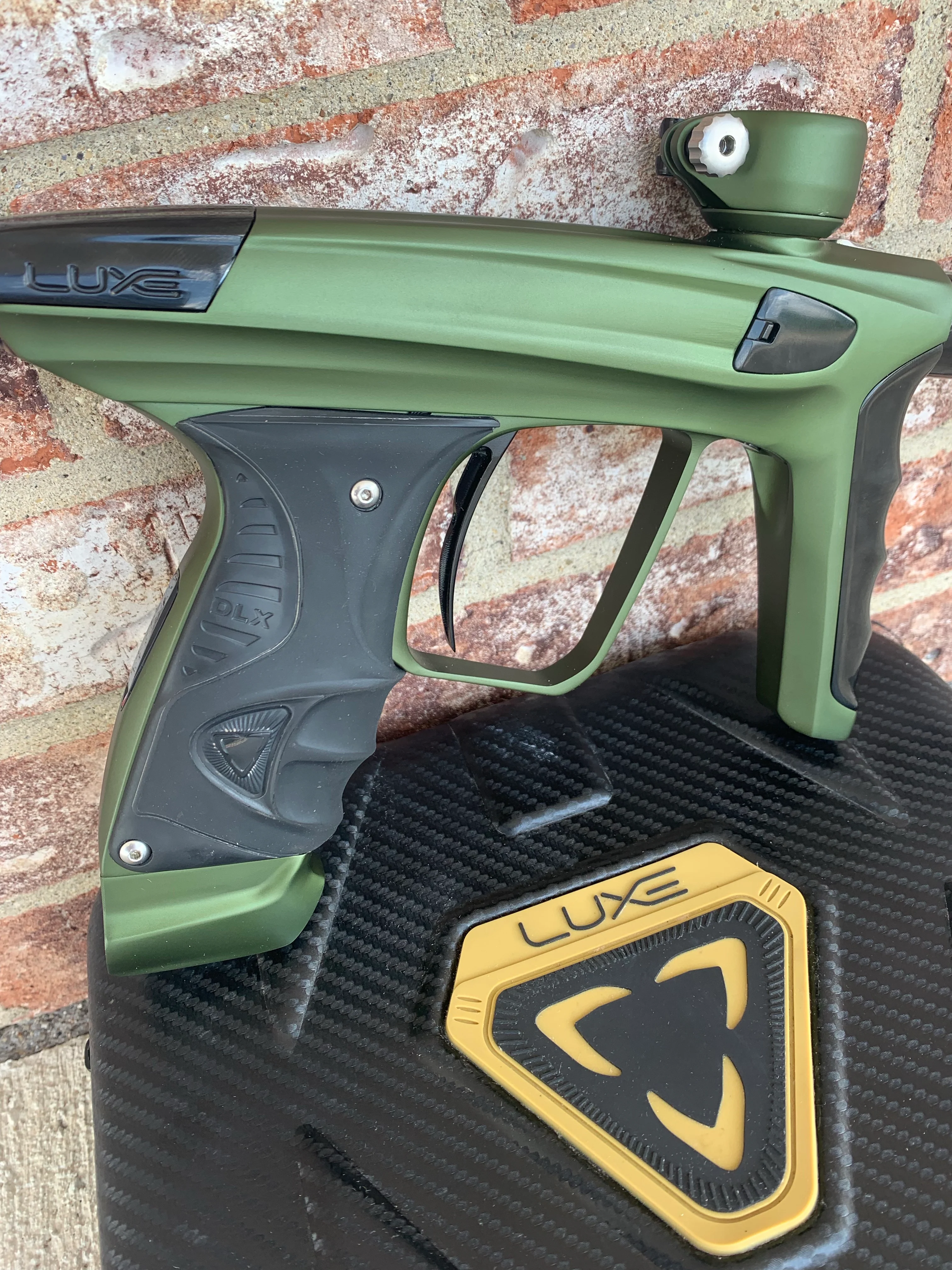 Used Smart Parts Luxe X Paintball Marker- Dust Green/Polished Black - Image 4
