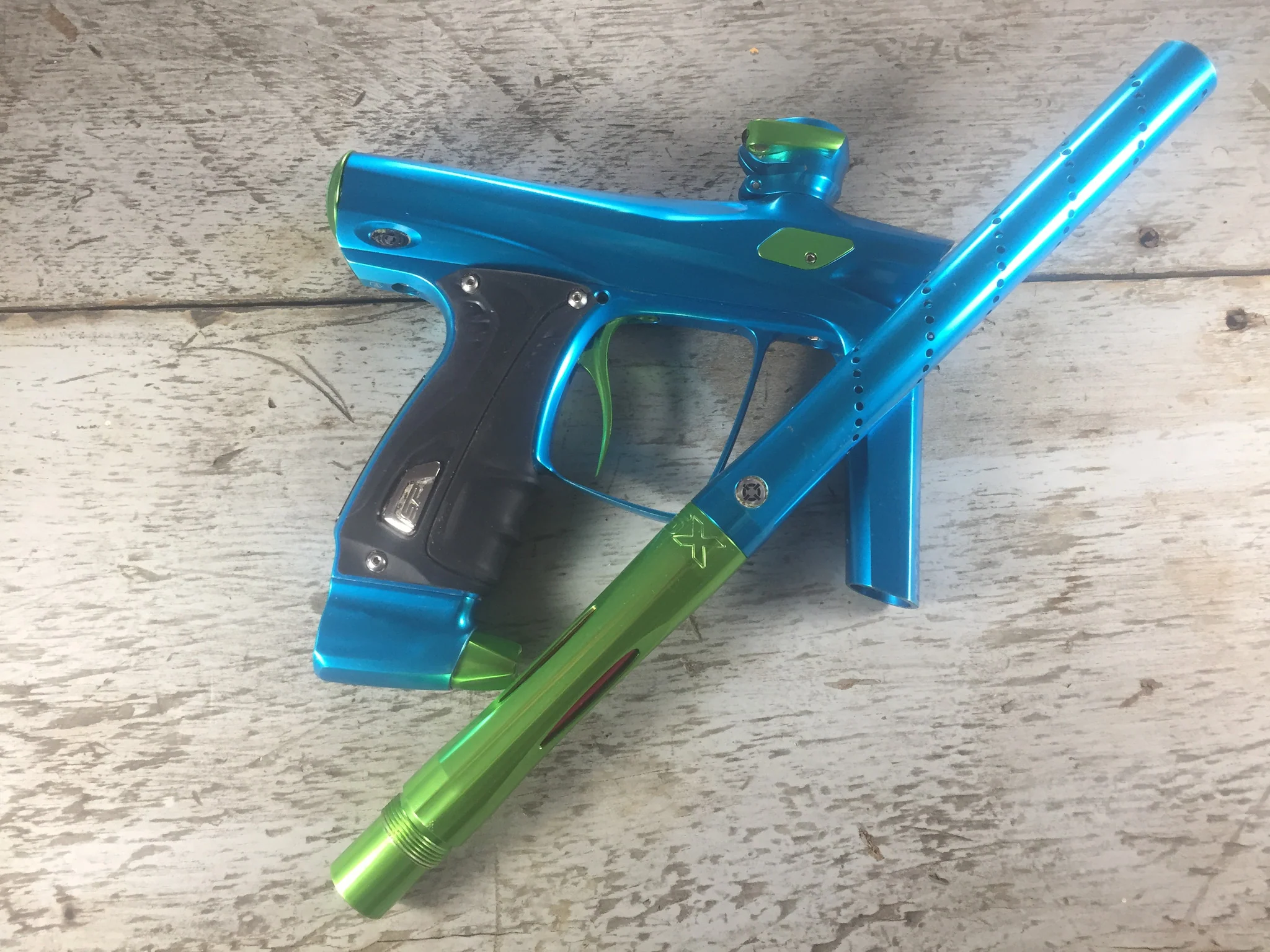 USED SP Shocker RSX - Teal - Lime - Image 2