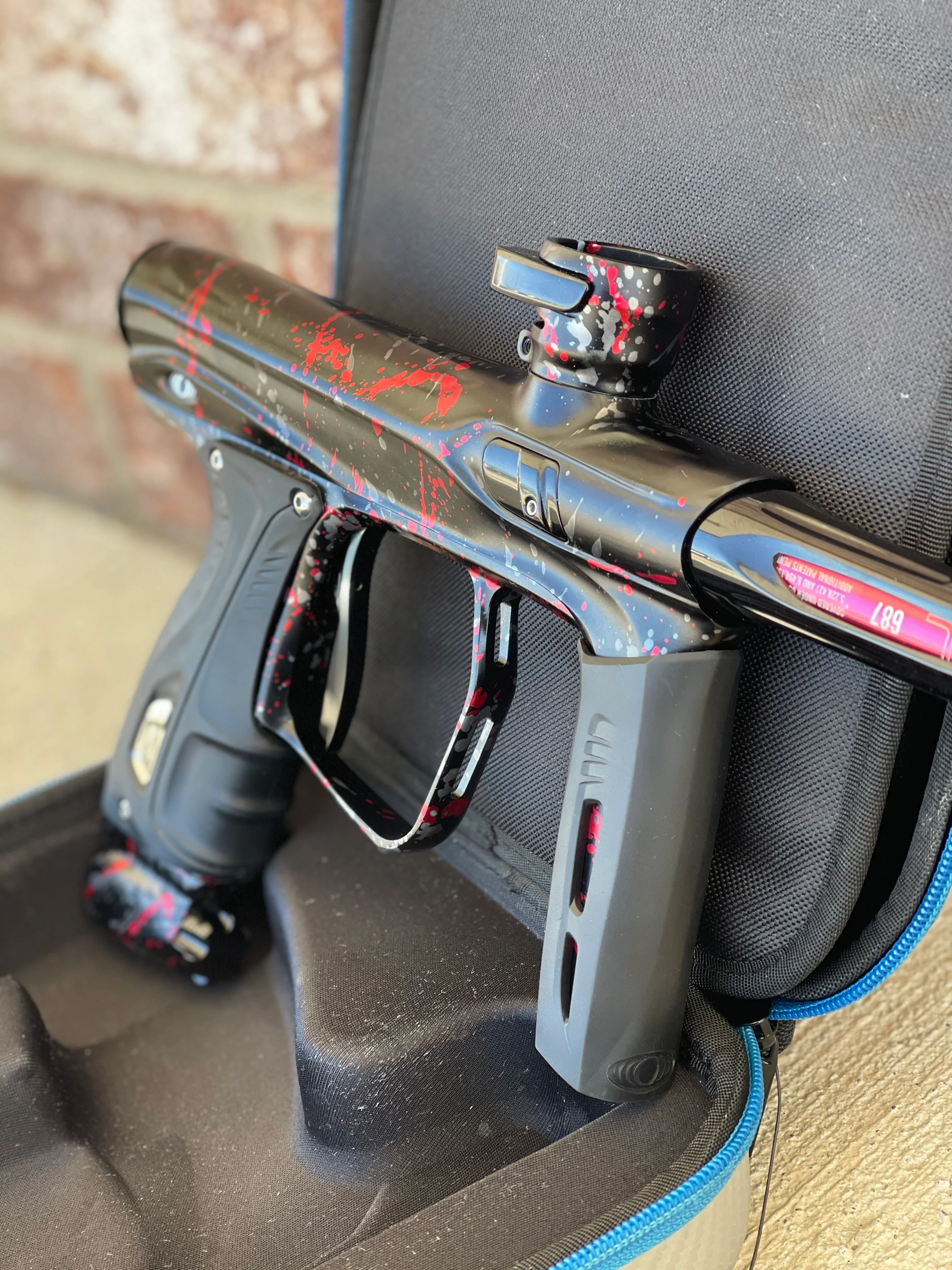 Used SP Shocker XLS Paintball Gun - LE Punisher's Tri Color Splash - Image 2