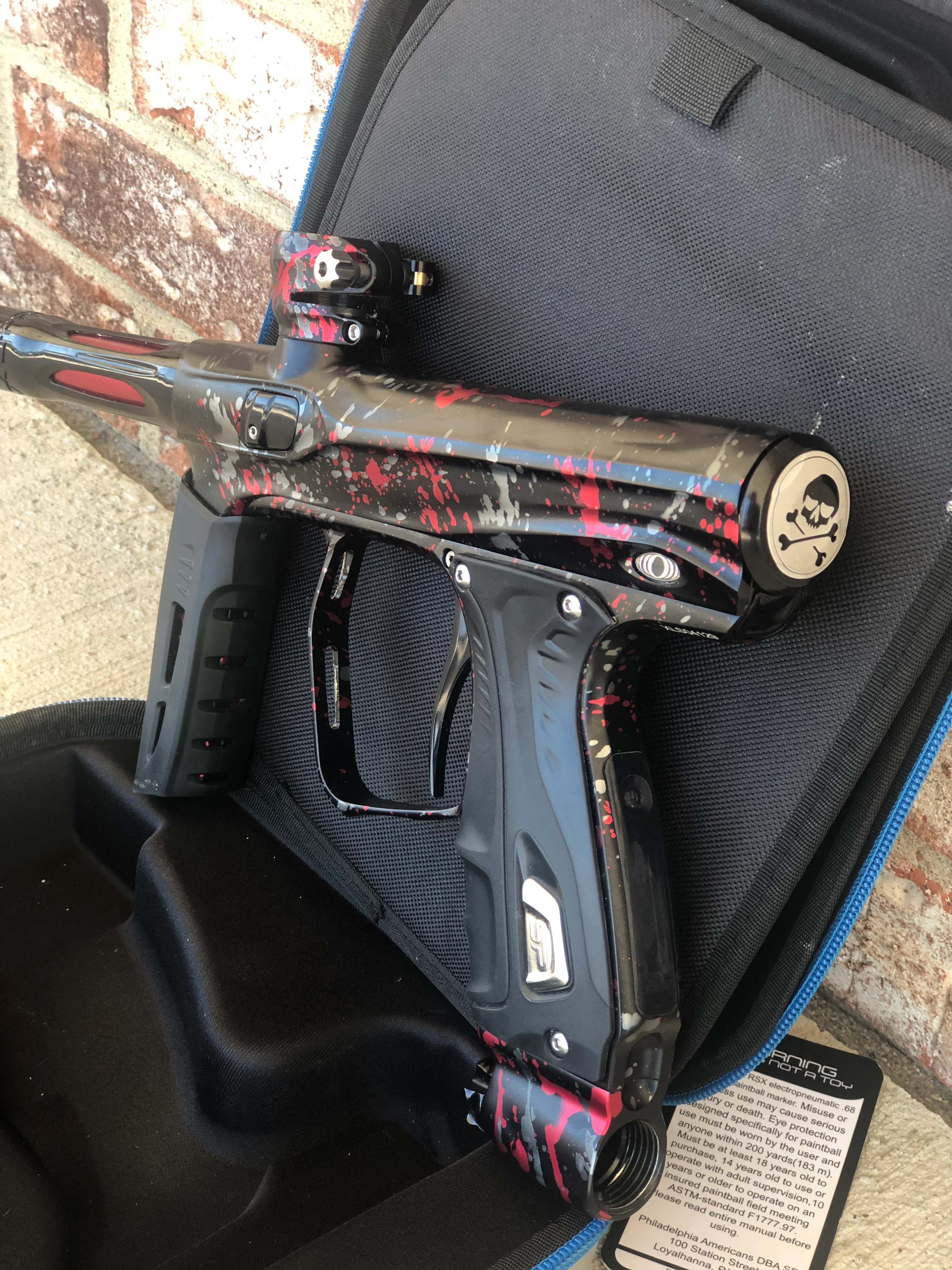 Used SP Shocker XLS Paintball Marker - Punisher's Tri-Color Splash - #35 of 35 - Image 3