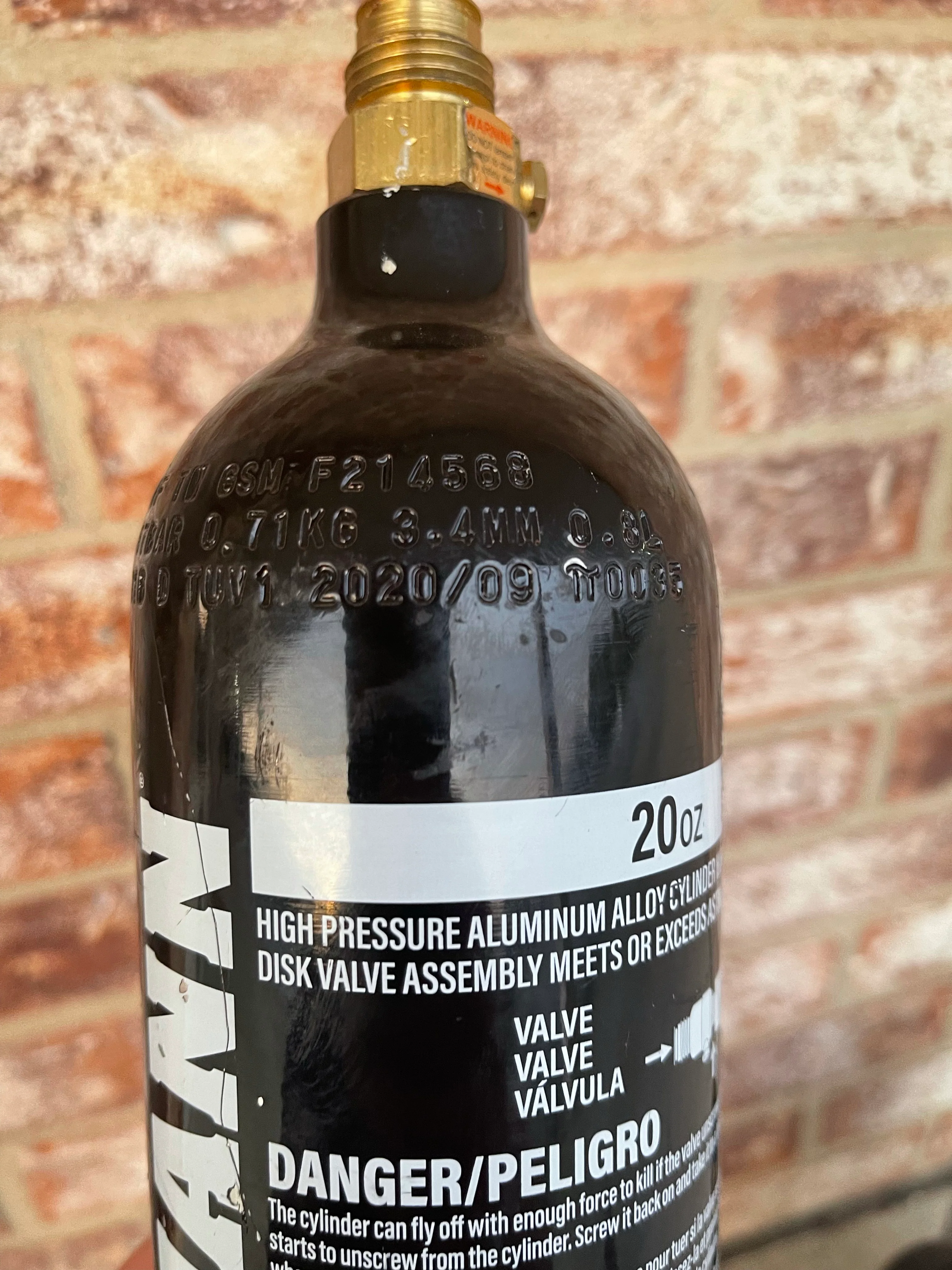 Used Tippmann / Maddog 20 Ounce CO2 Paintball Tanks - Lot of 3 - Image 2