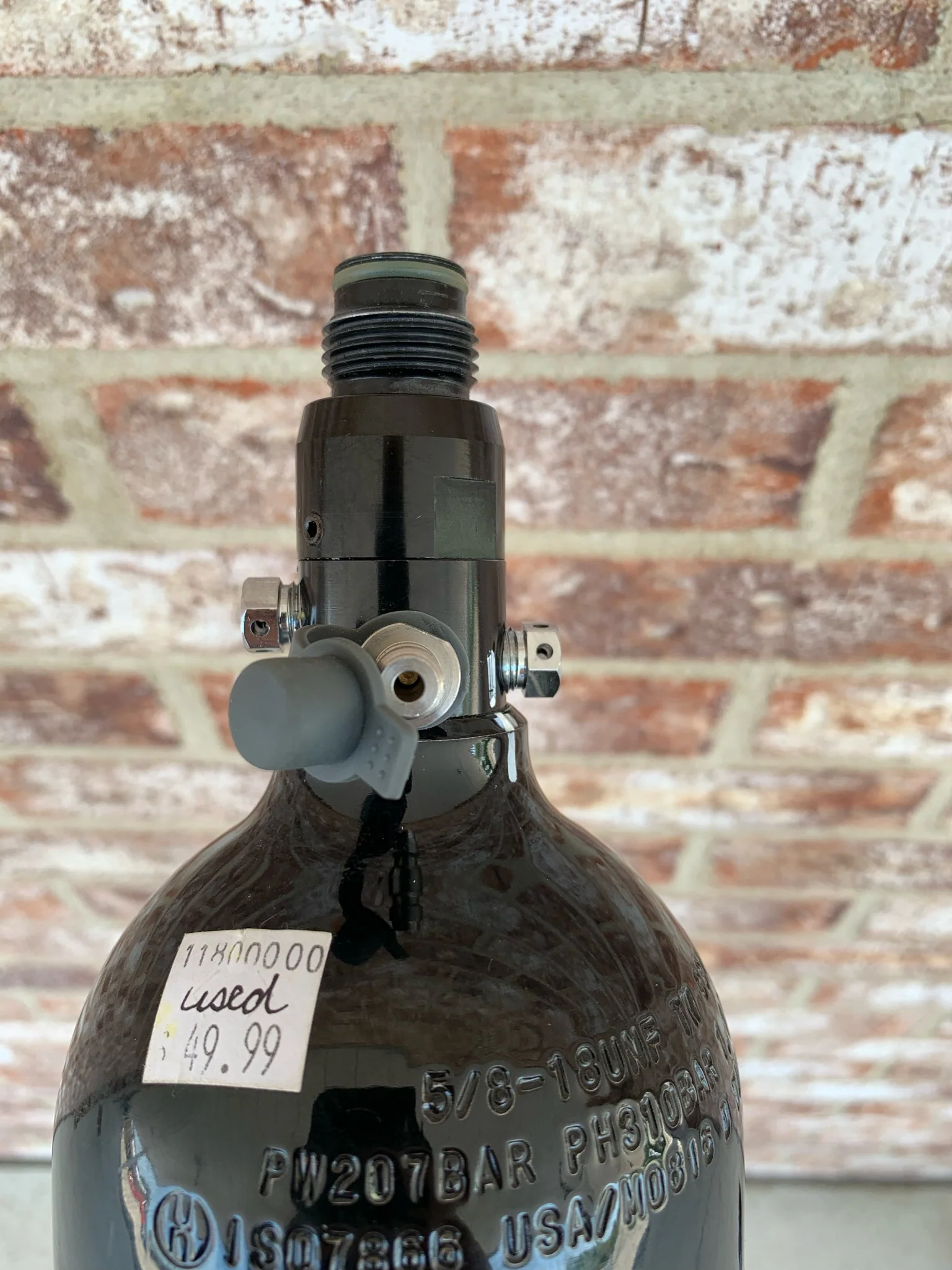 Used Tippmann 48/3000 Paintball Tank - Black - Image 2