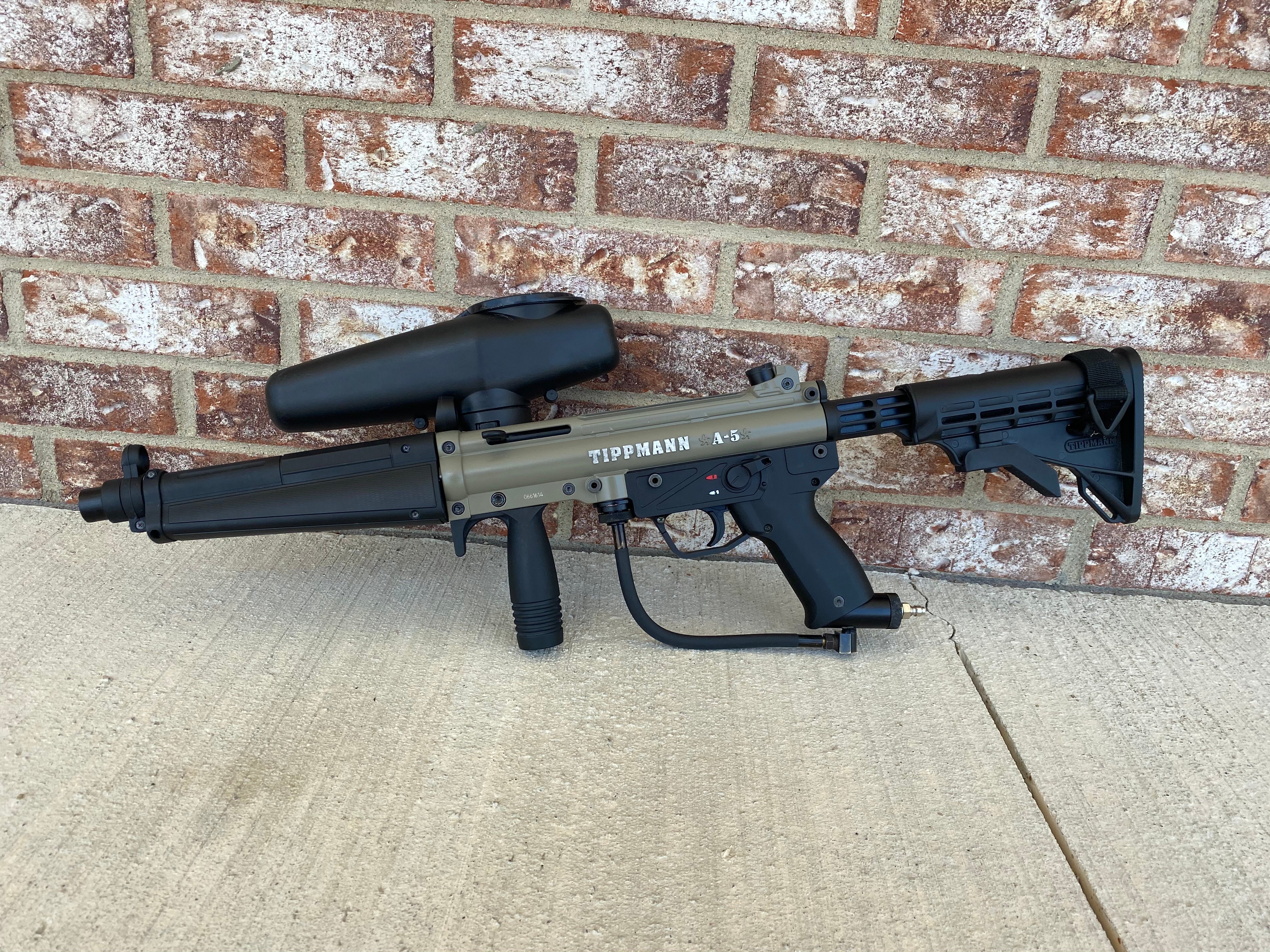 Used Tippmann A-5 Paintball Marker - Olive / Black - Image 5