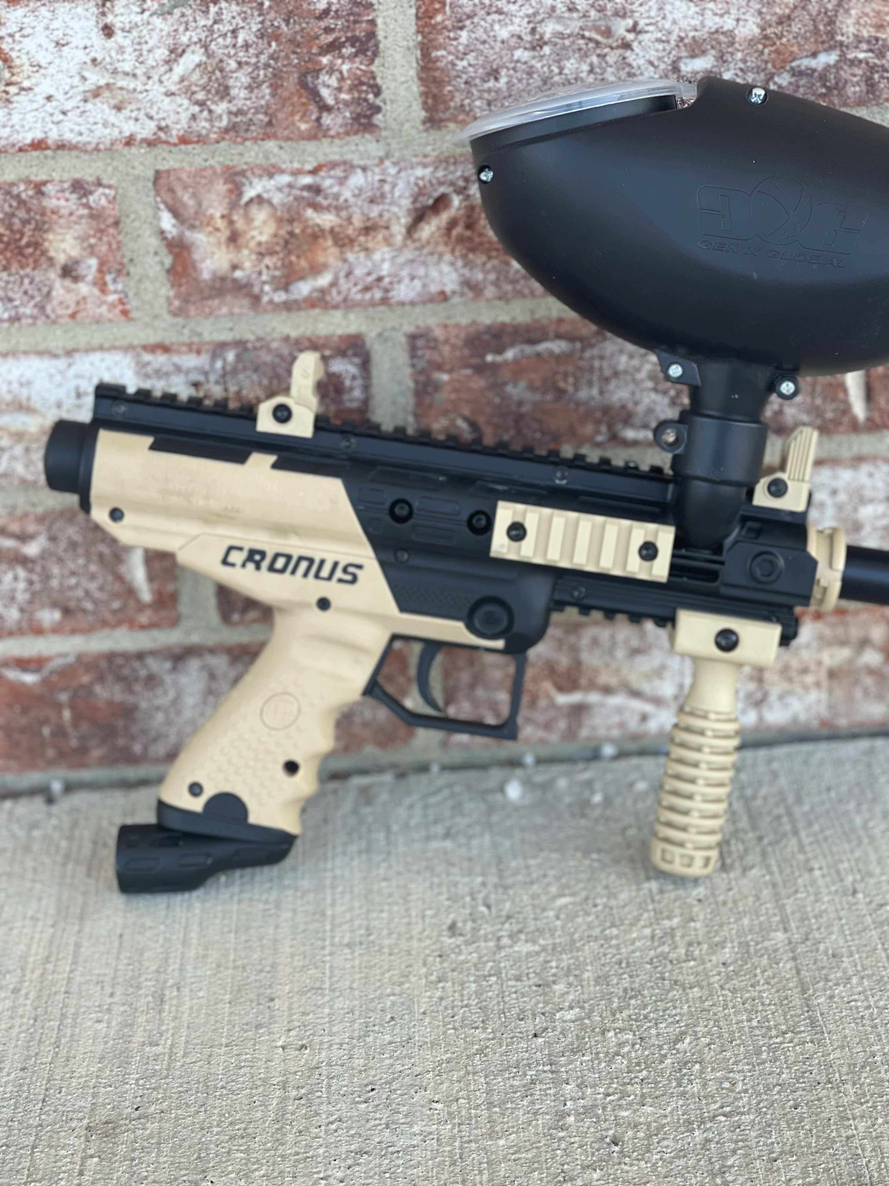 Used Tippmann Cronus Basic - Tan w/ GXG Gravity Loader - Image 3