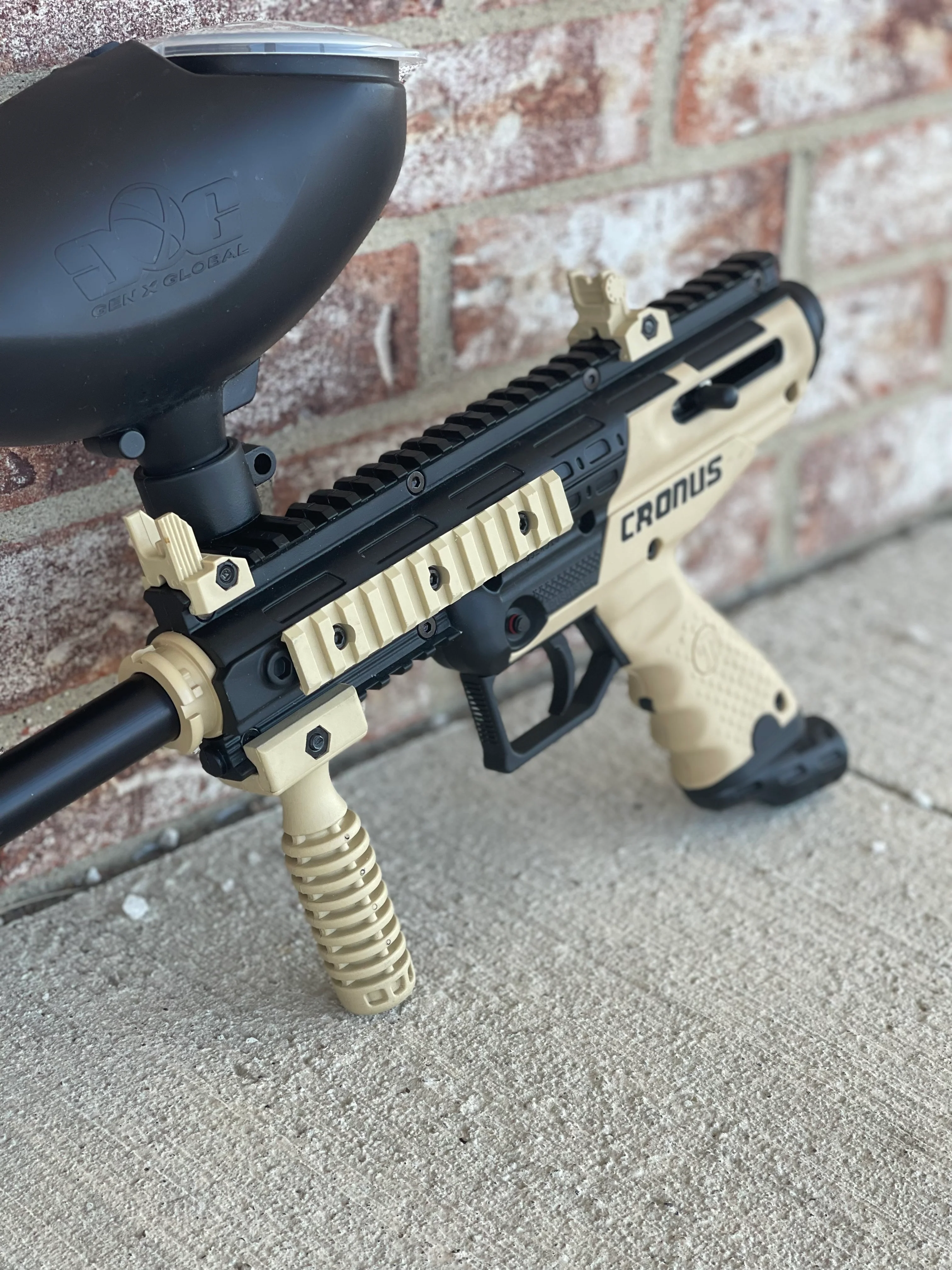 Used Tippmann Cronus Basic - Tan w/ GXG Gravity Loader - Image 5