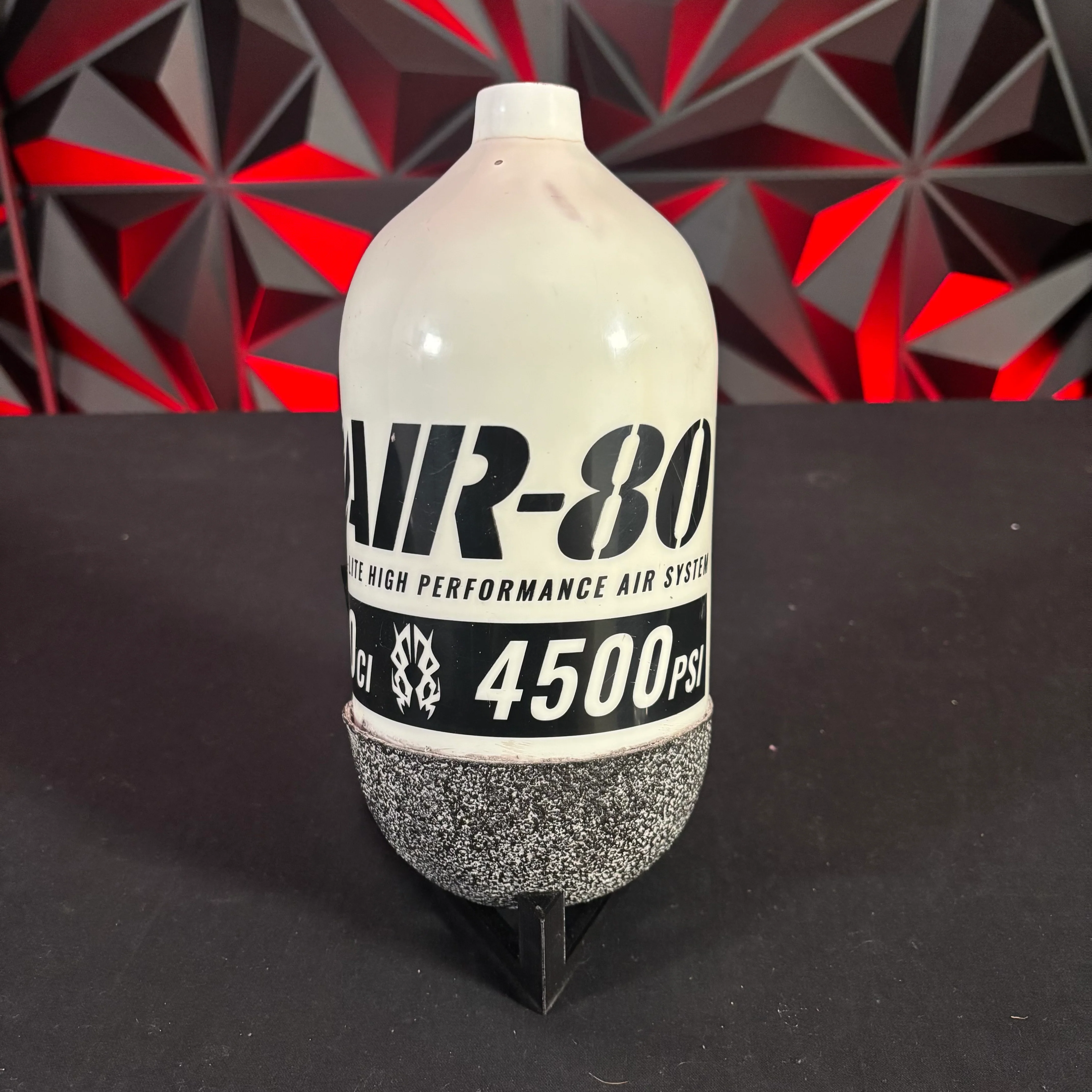 Used Twister Air 80/4500 Paintball Tank - White/Black *Bottle Only* w/ Exalt/Twister Air Tank Case - Image 2