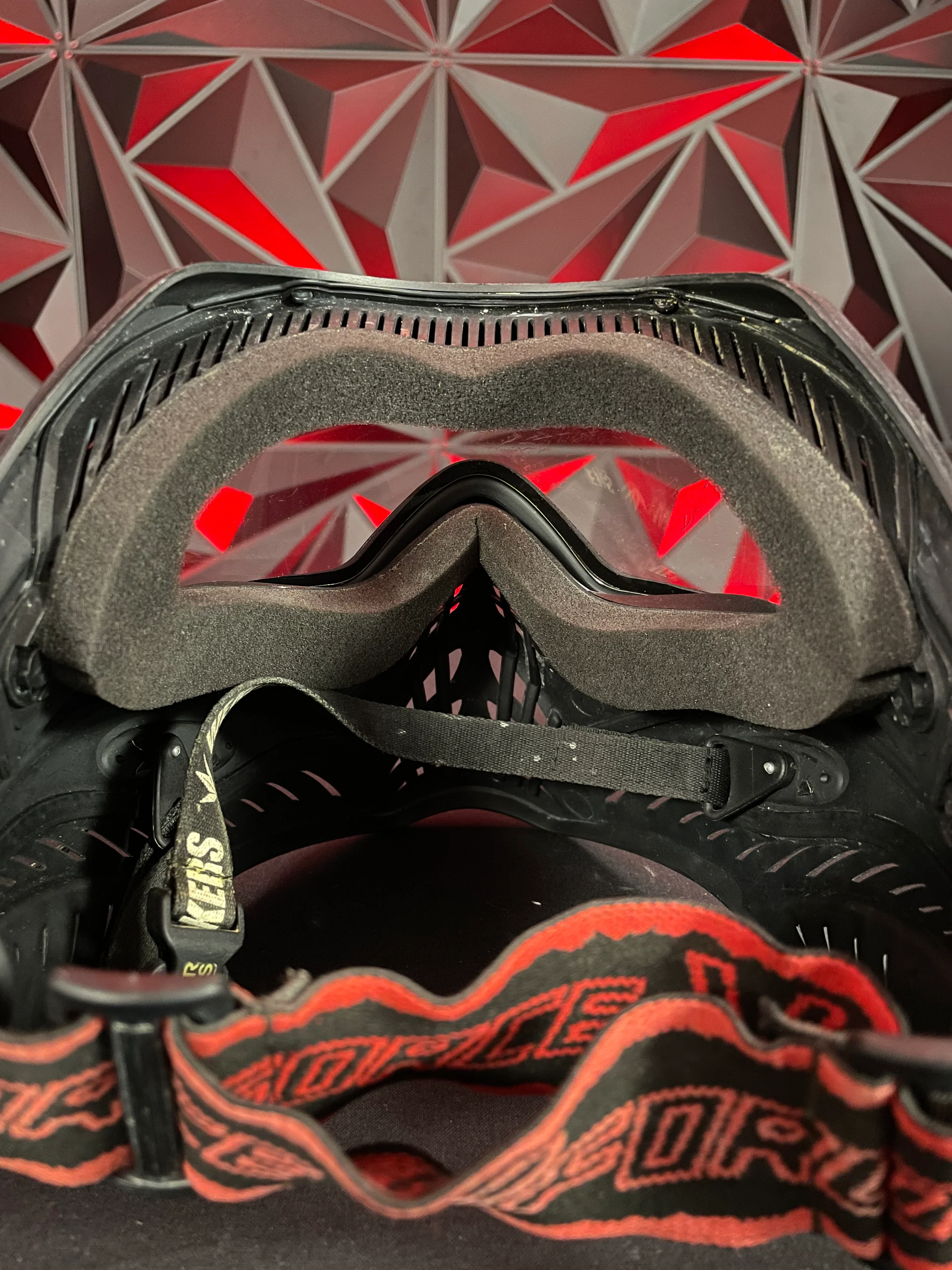 Used V-Force Grill Paintball Mask - Black w/Soft Goggle Bag - Image 4