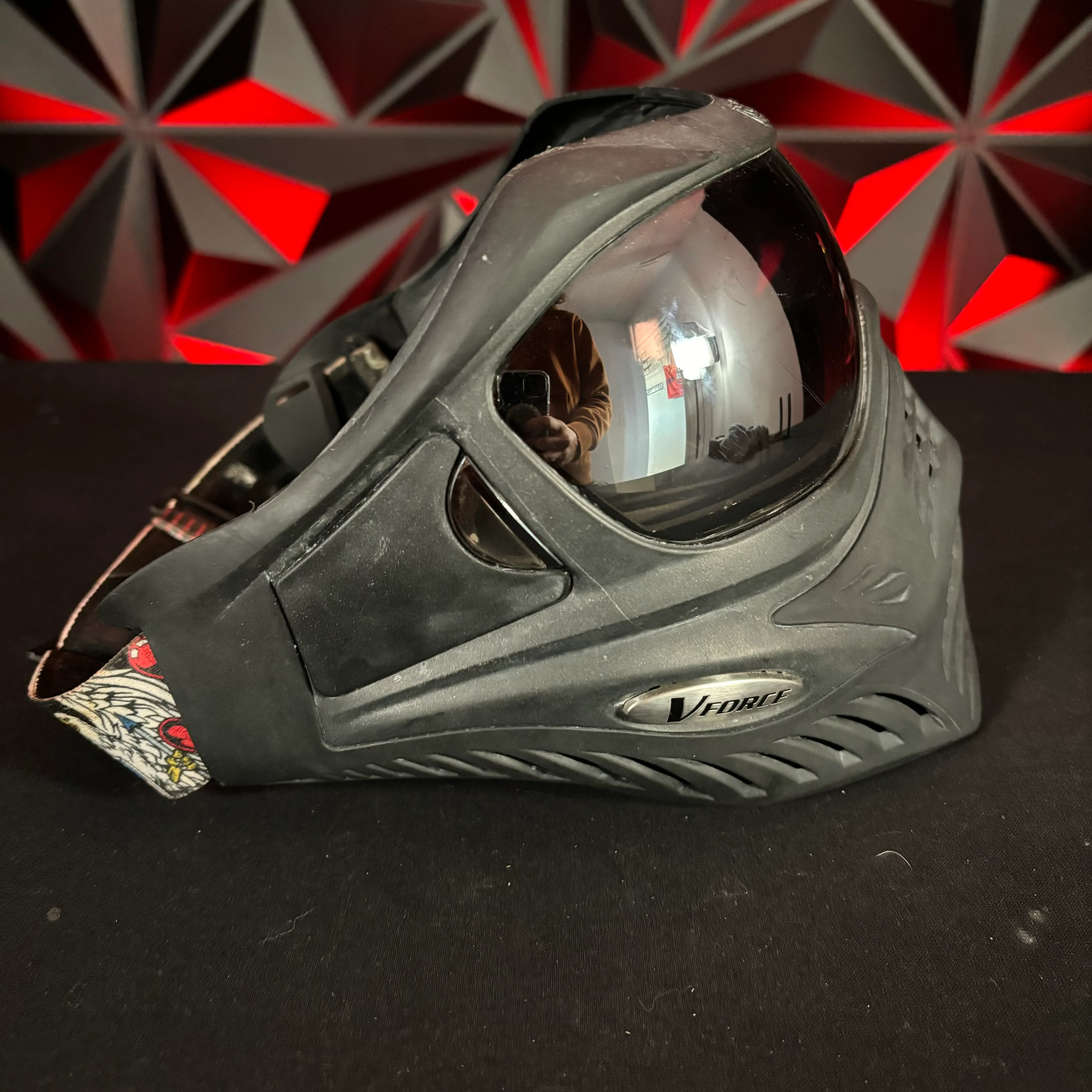 Used V-Force Grills Paintball Mask - Black w/Soft Goggle Bag - Image 3