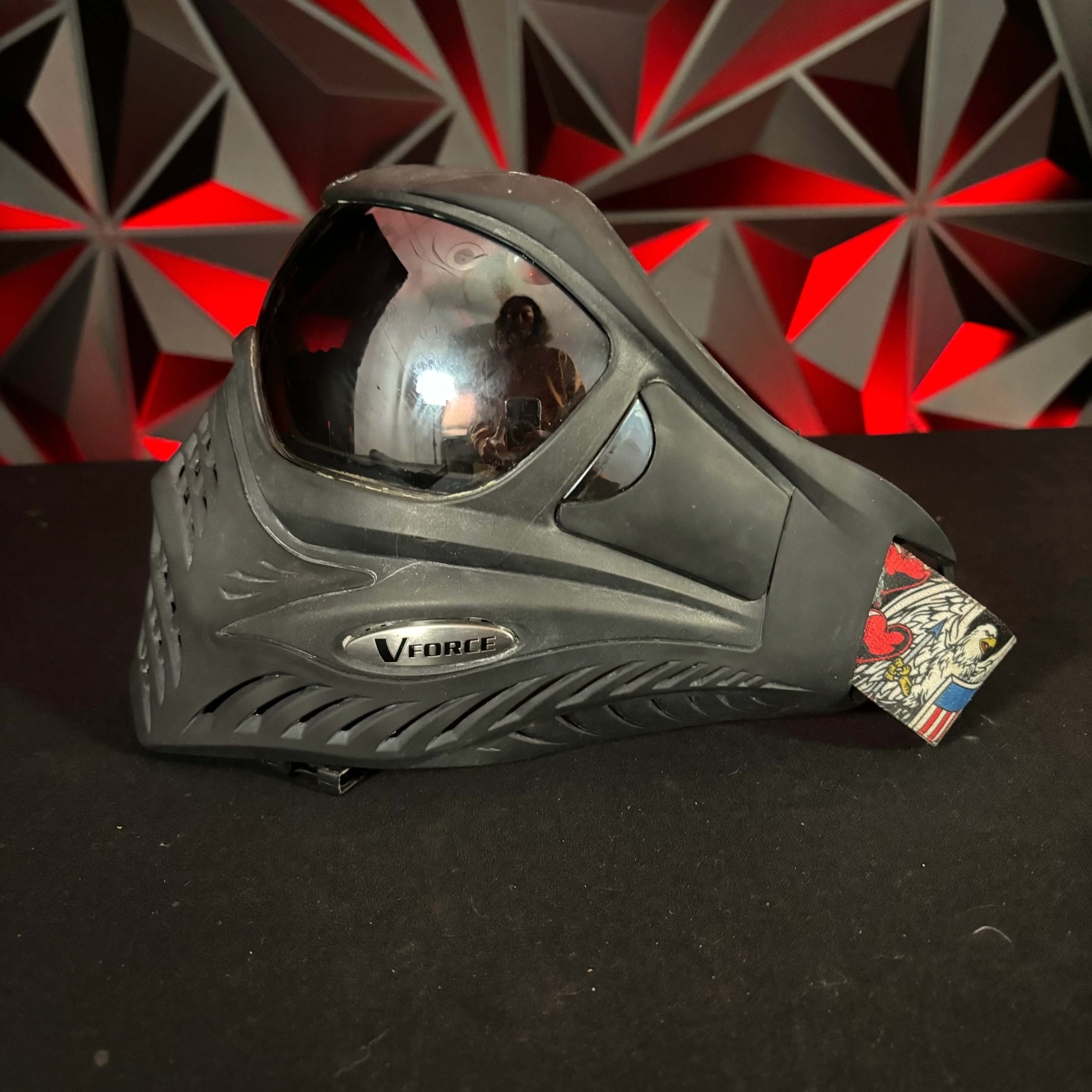 Used V-Force Grills Paintball Mask - Black w/Soft Goggle Bag - Image 4