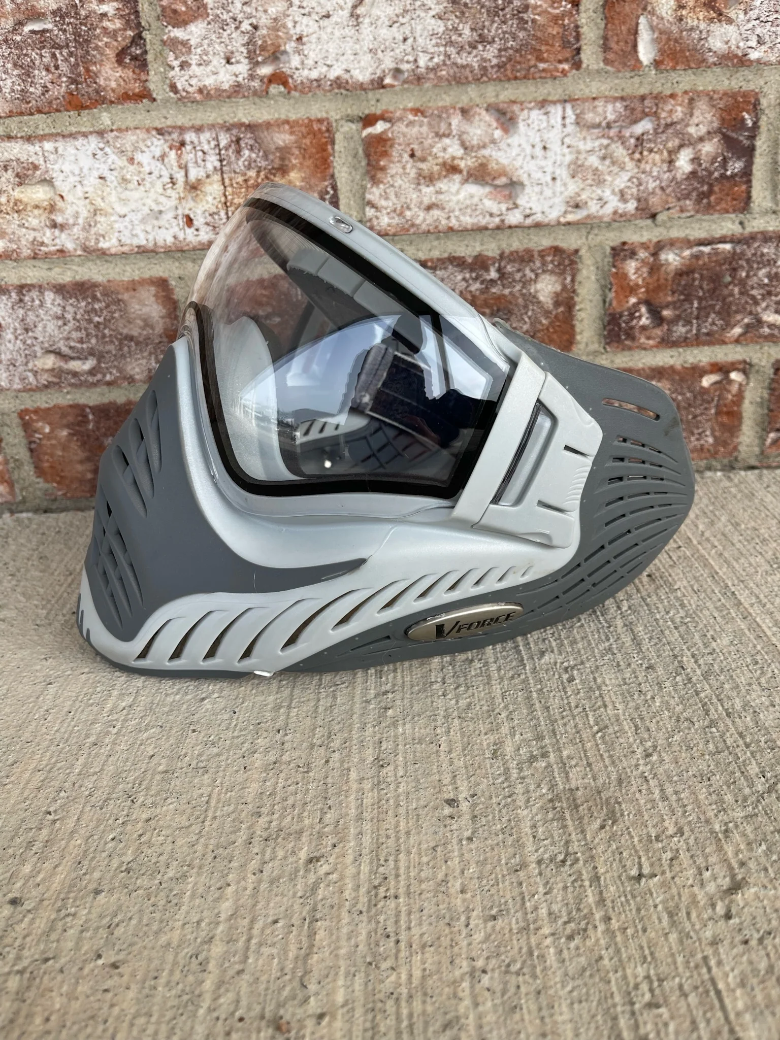 Used V-Force Profiler Paintball Mask - Grey/White w/Visor - Image 10