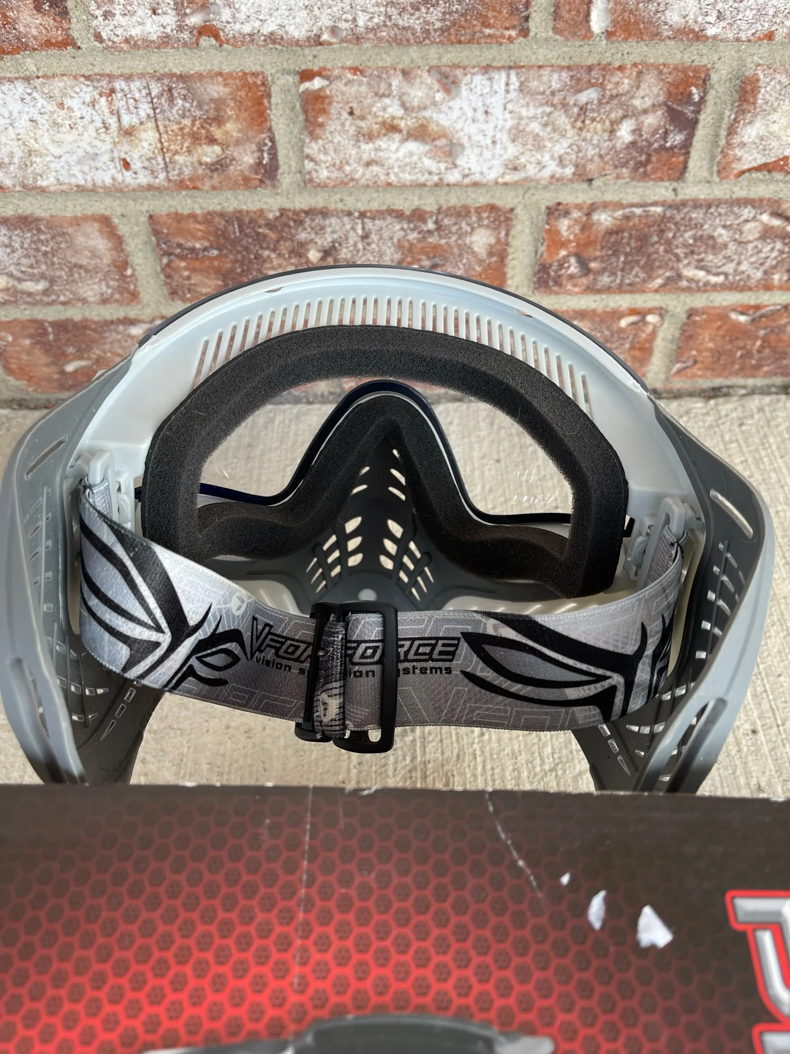 Used V-Force Profiler Paintball Mask - Grey/White w/Visor - Image 5