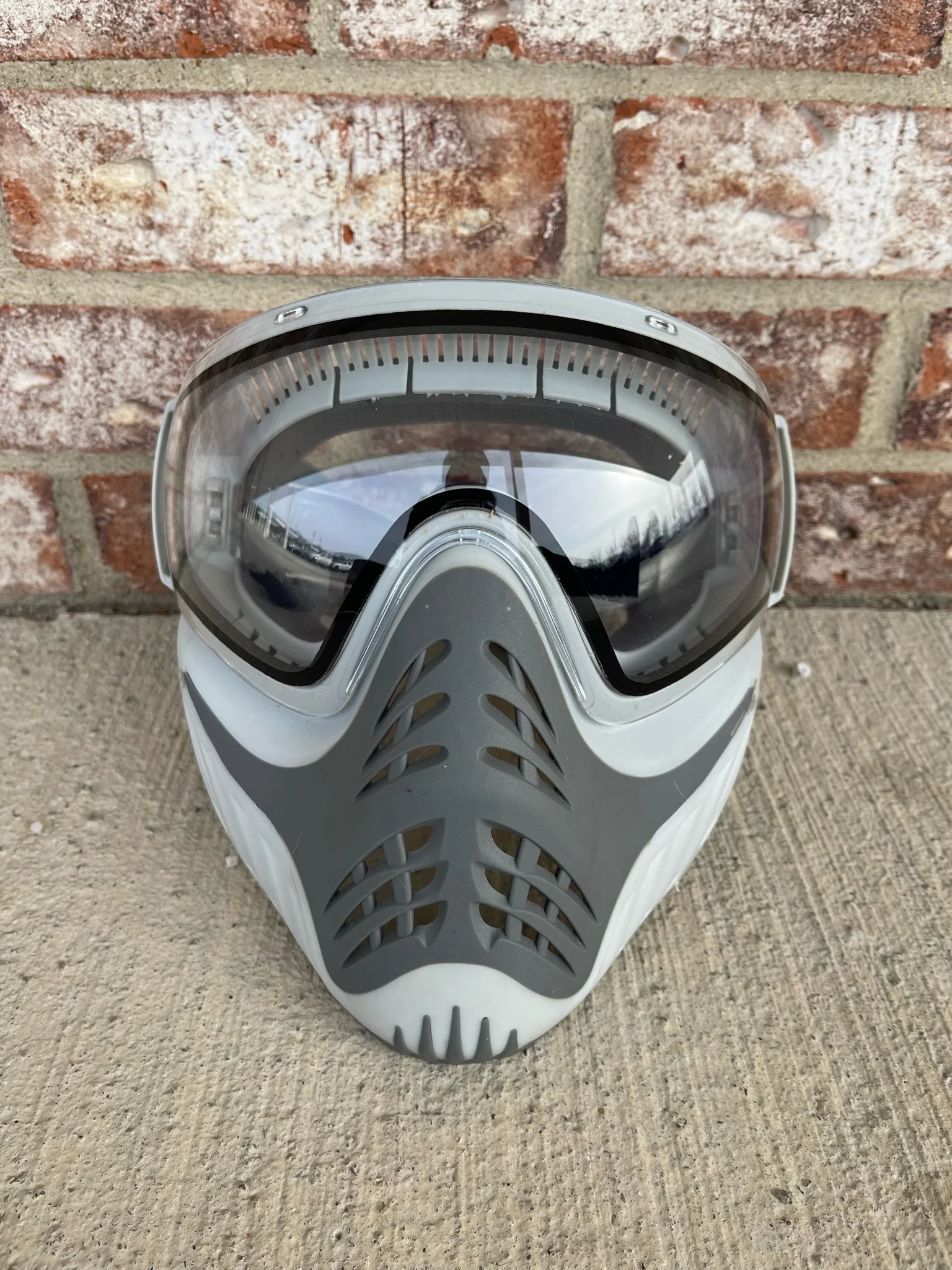 Used V-Force Profiler Paintball Mask - Grey/White w/Visor - Image 7