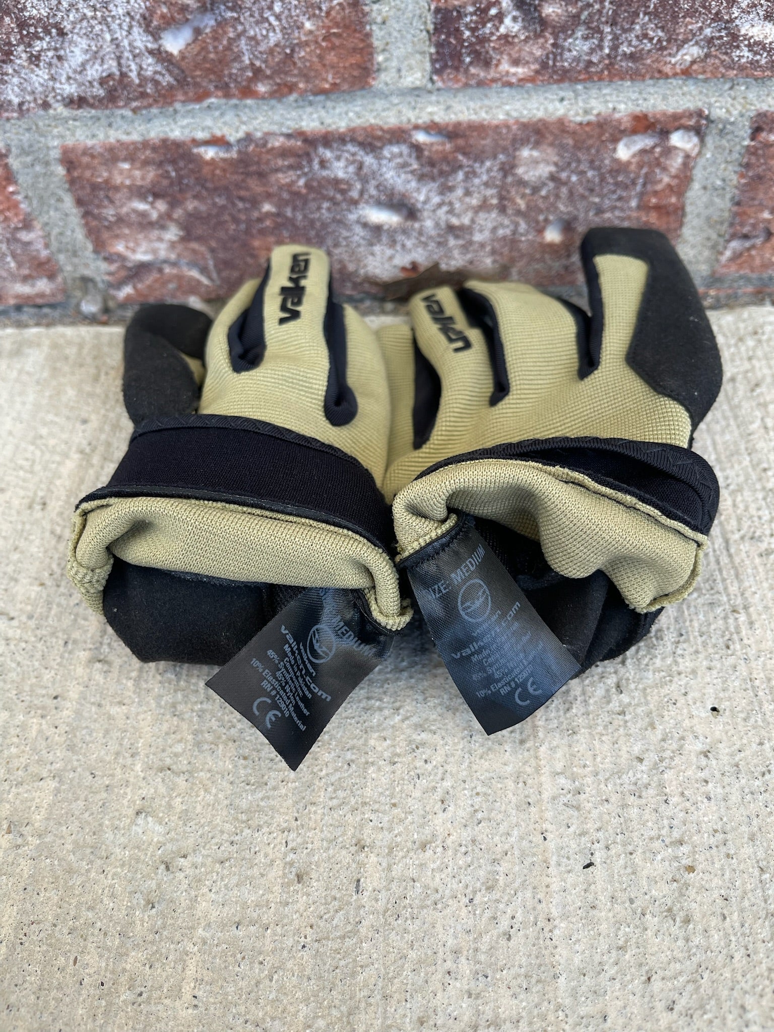Used Valken Full Finger Gloves - Tan/Black - Medium - Image 3