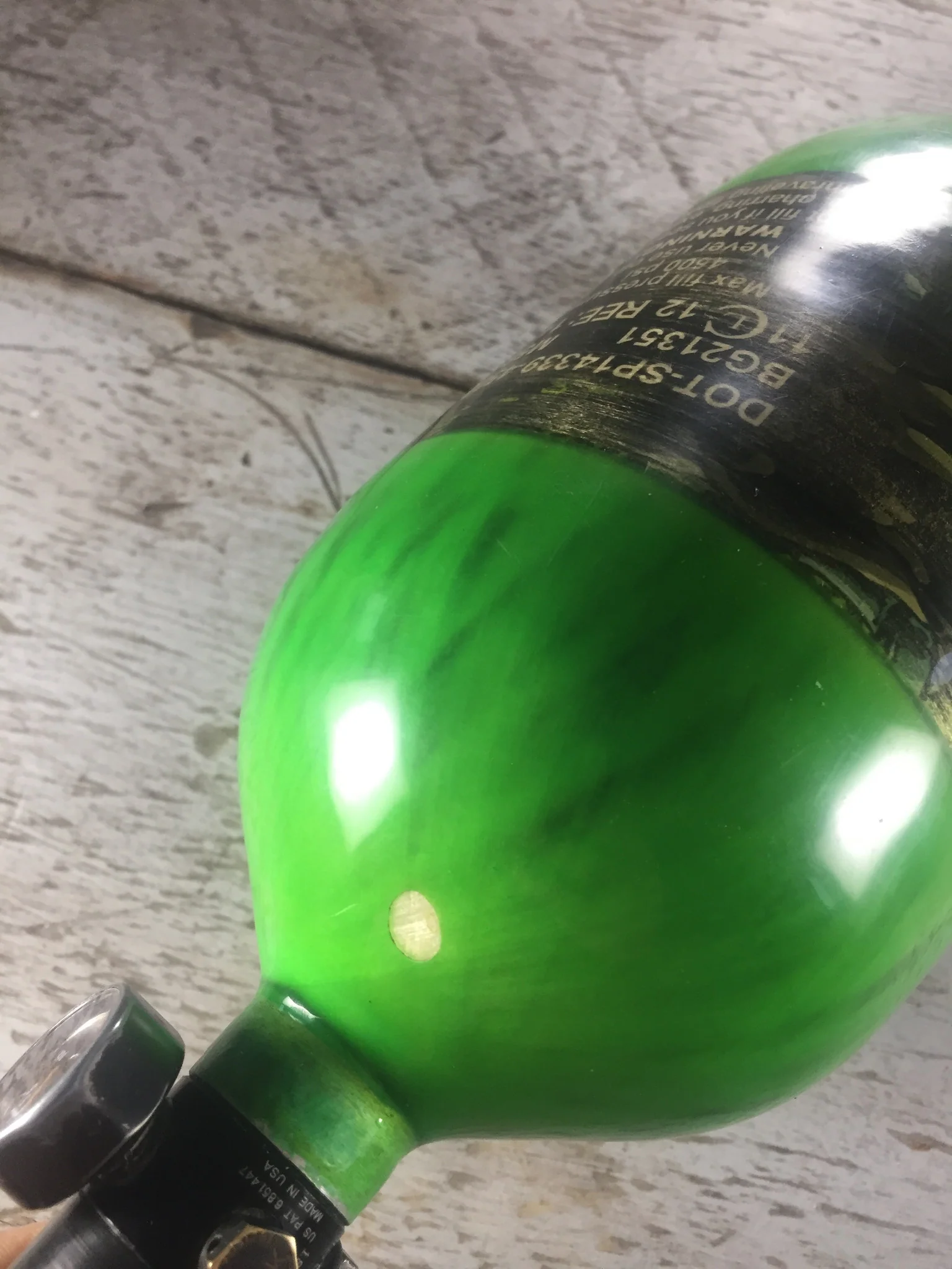 USED Valken Tank - 68/4500 w/ Ninja Regulator - Green - Image 2