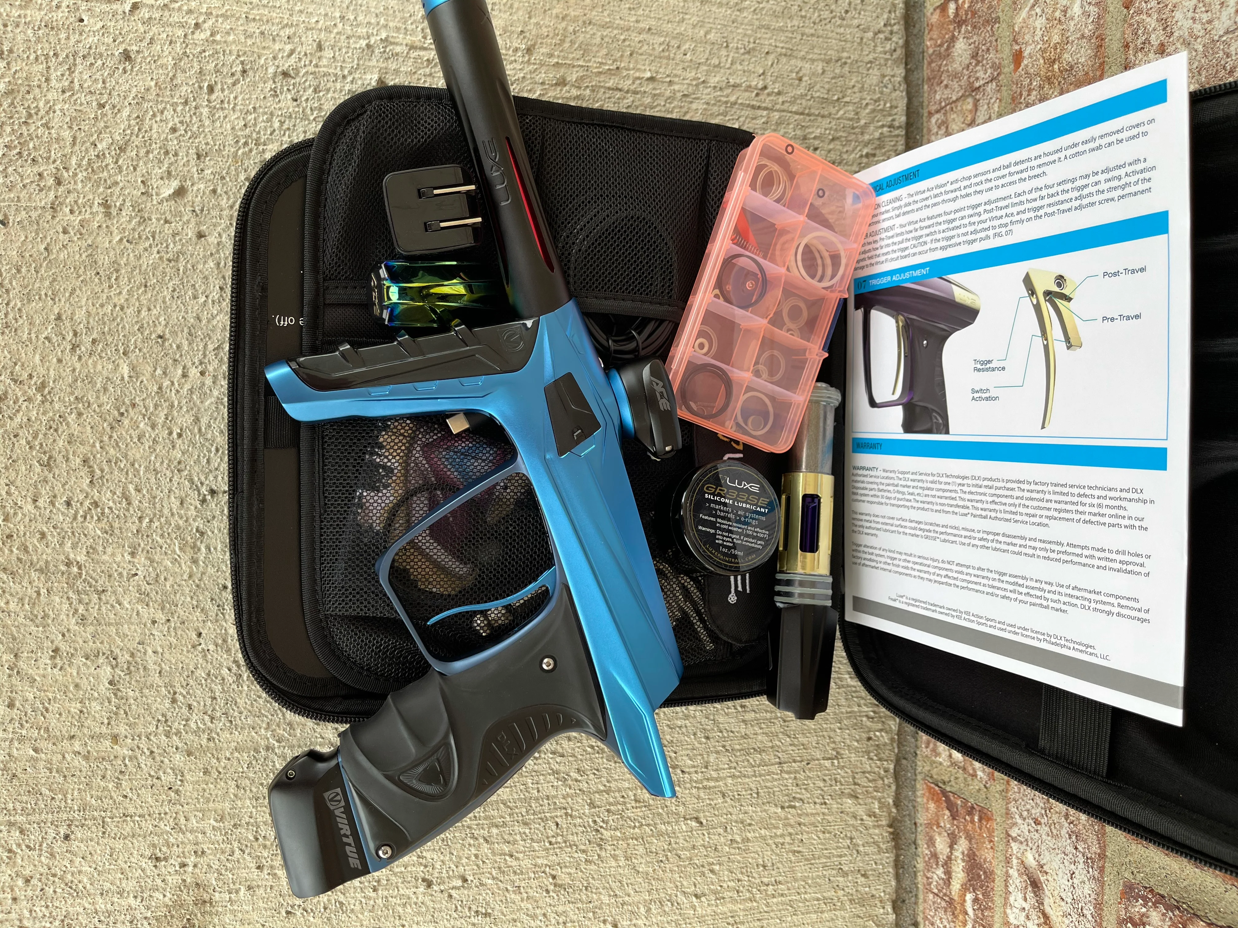 Used Virtue Luxe Ace Paintball Gun - Blue/Black - Image 7
