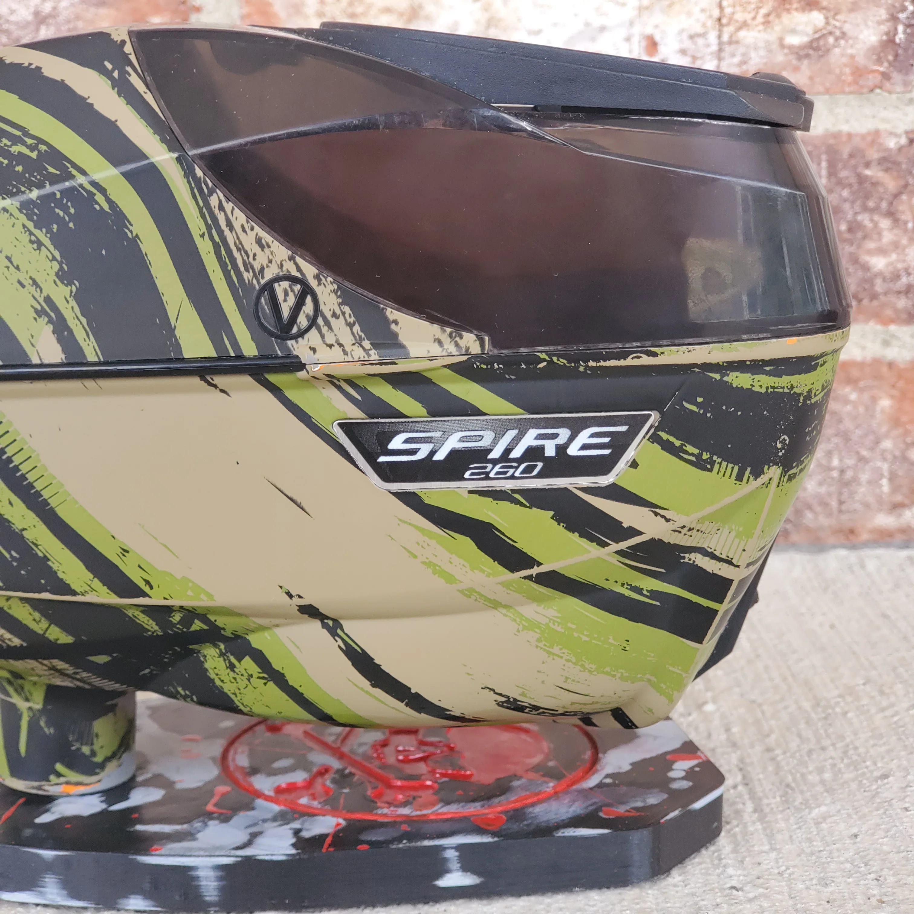 Used Virtue Spire 260 Paintball Loader - Tiger Stripe - Image 2