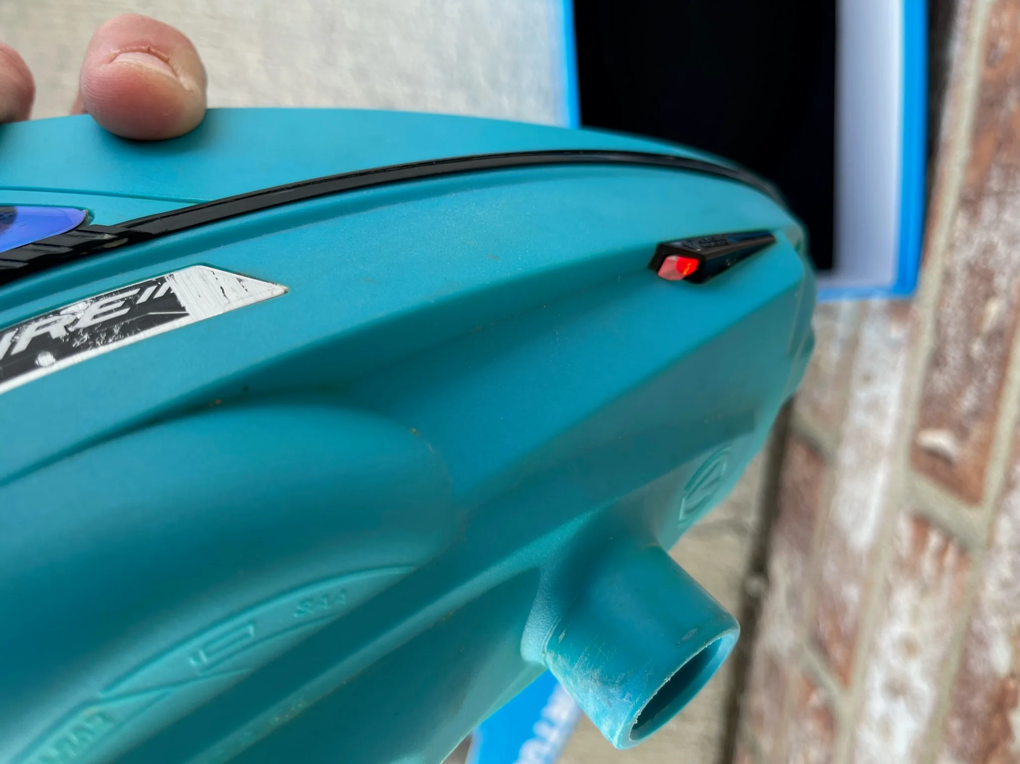 Used Virtue Spire 3 280 Paintball Loader - Teal w/ Virtue Crown Speed feed - Image 12