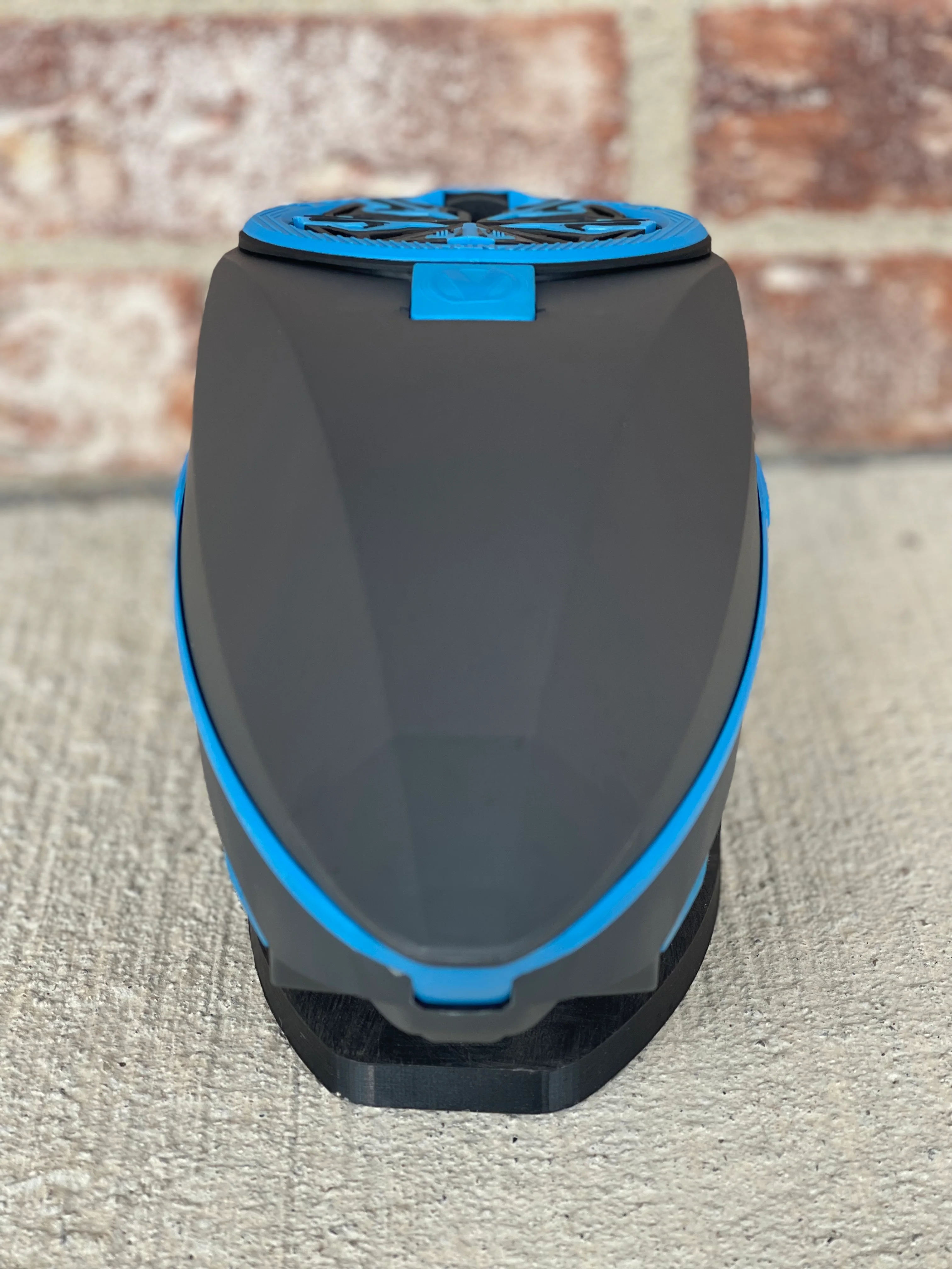 Used Virtue Spire 3 Paintball Loader - Grey/Blue w/ NTR Speedfeed - Image 3