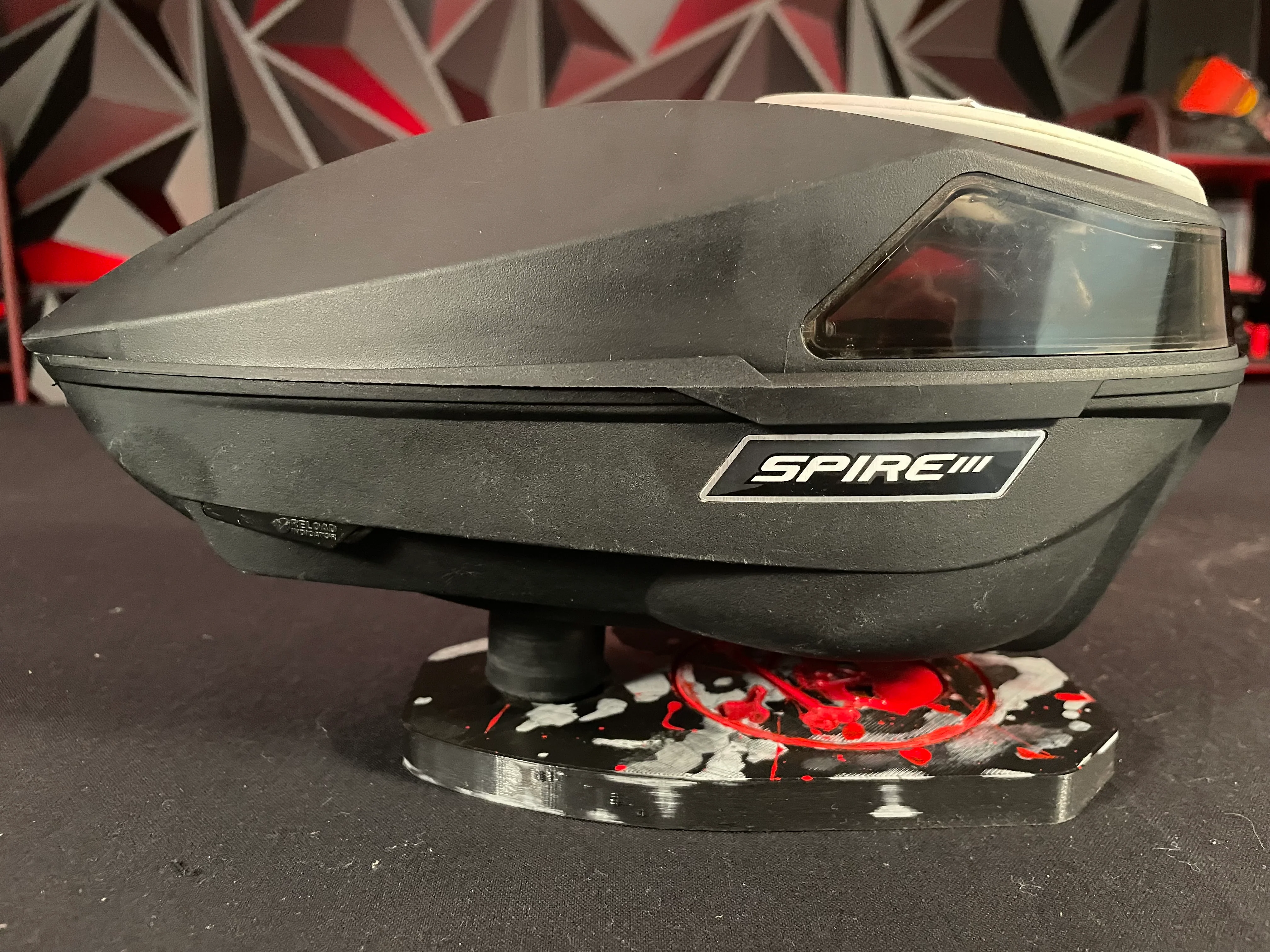 Used Virtue Spire 3 Paintball Loader - Black w/ SF-R Speedfeed - Image 2