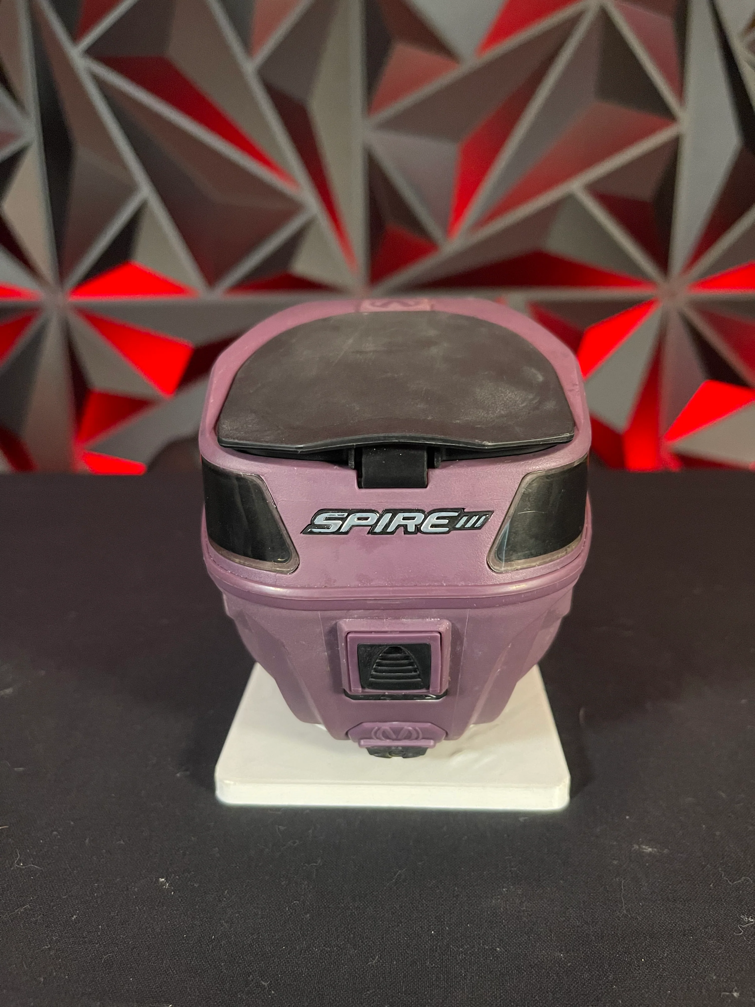 Used Virtue Spire 3 Paintball Loader - Slate Purple w/Rain Lid - Image 4