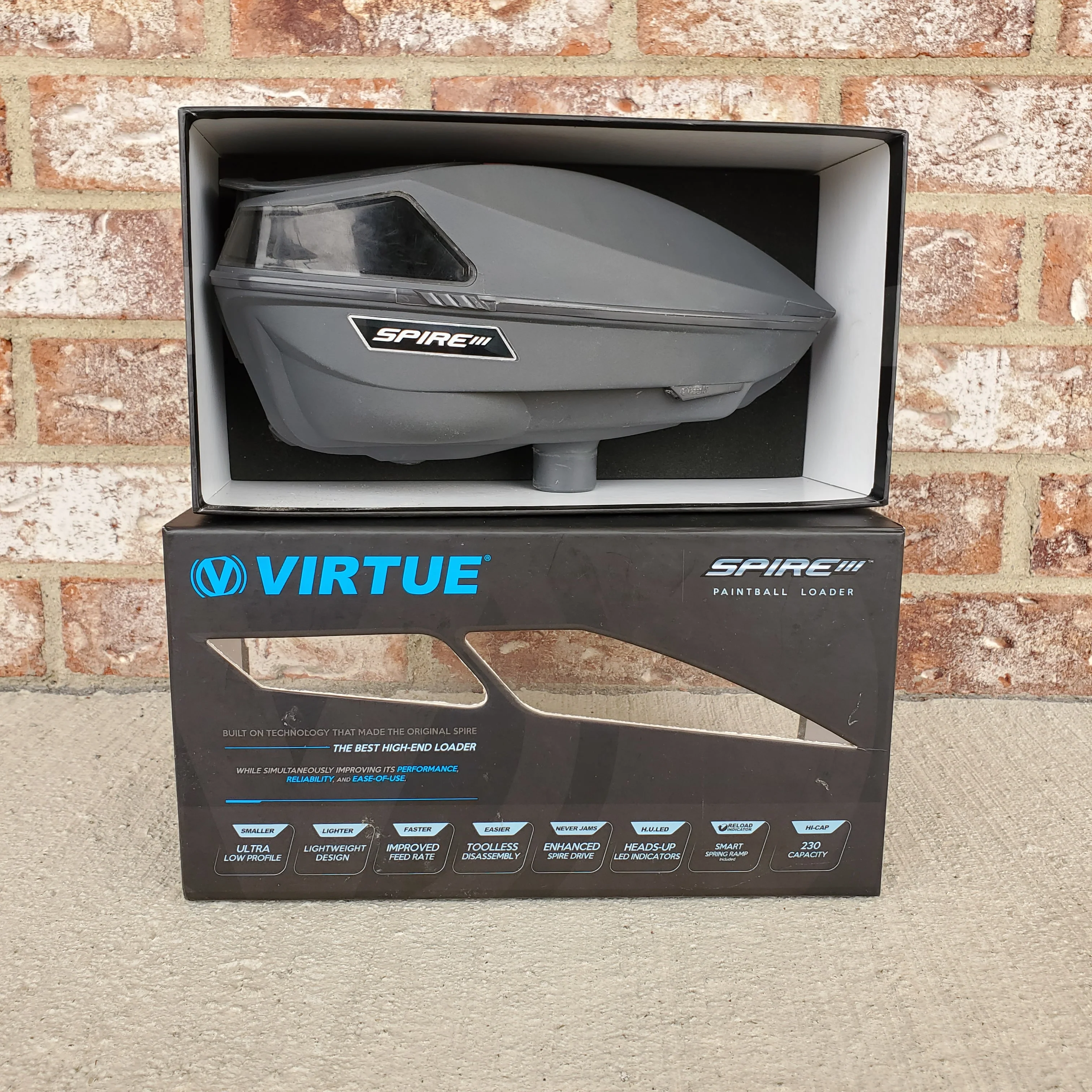 Used Virtue Spire 3 Paintball Loader - Gray - Image 6