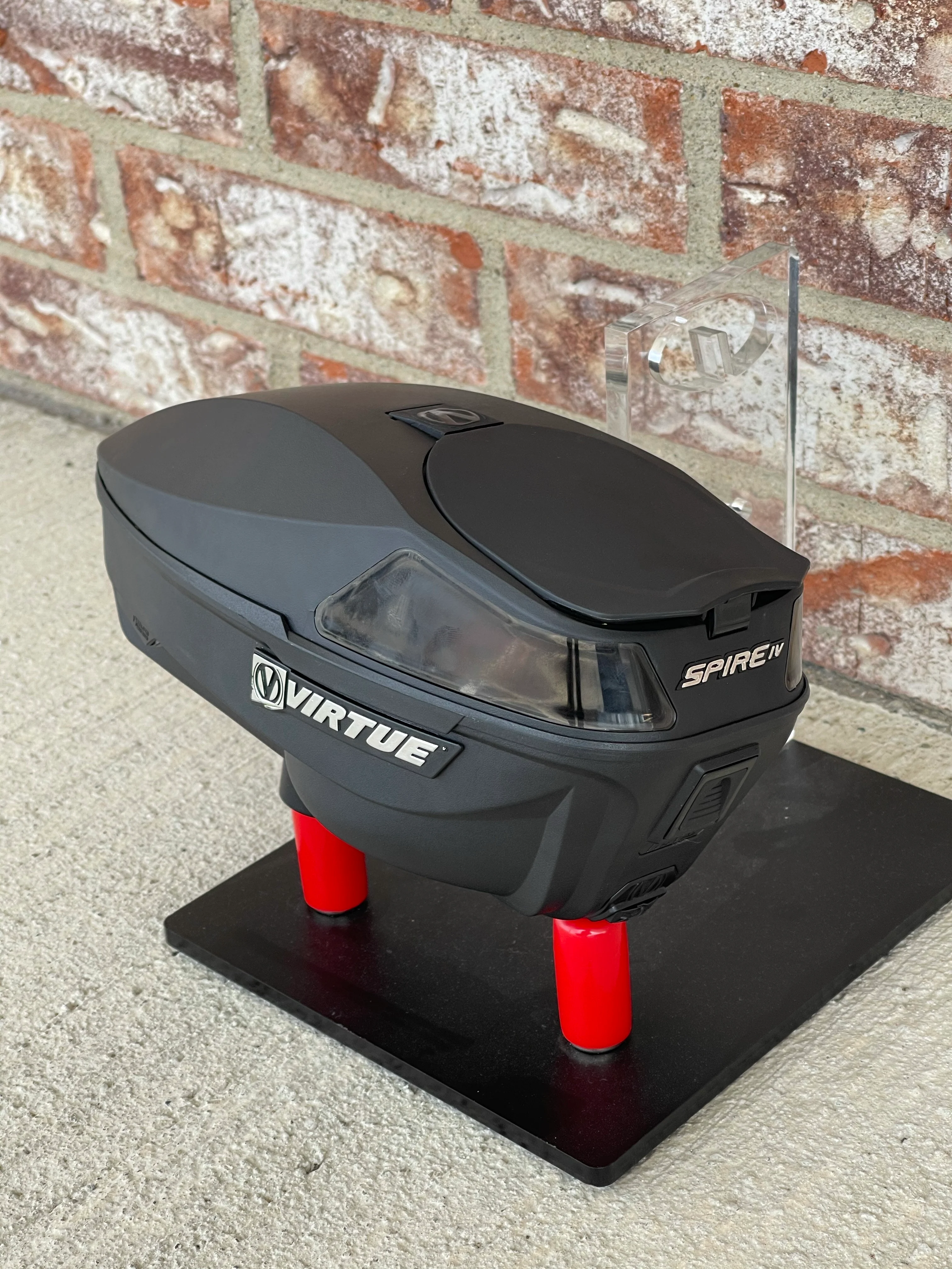 Used Virtue Spire 4 Paintball Loader - Black w/ NTR Speedfeed and Rain Lid - Image 2