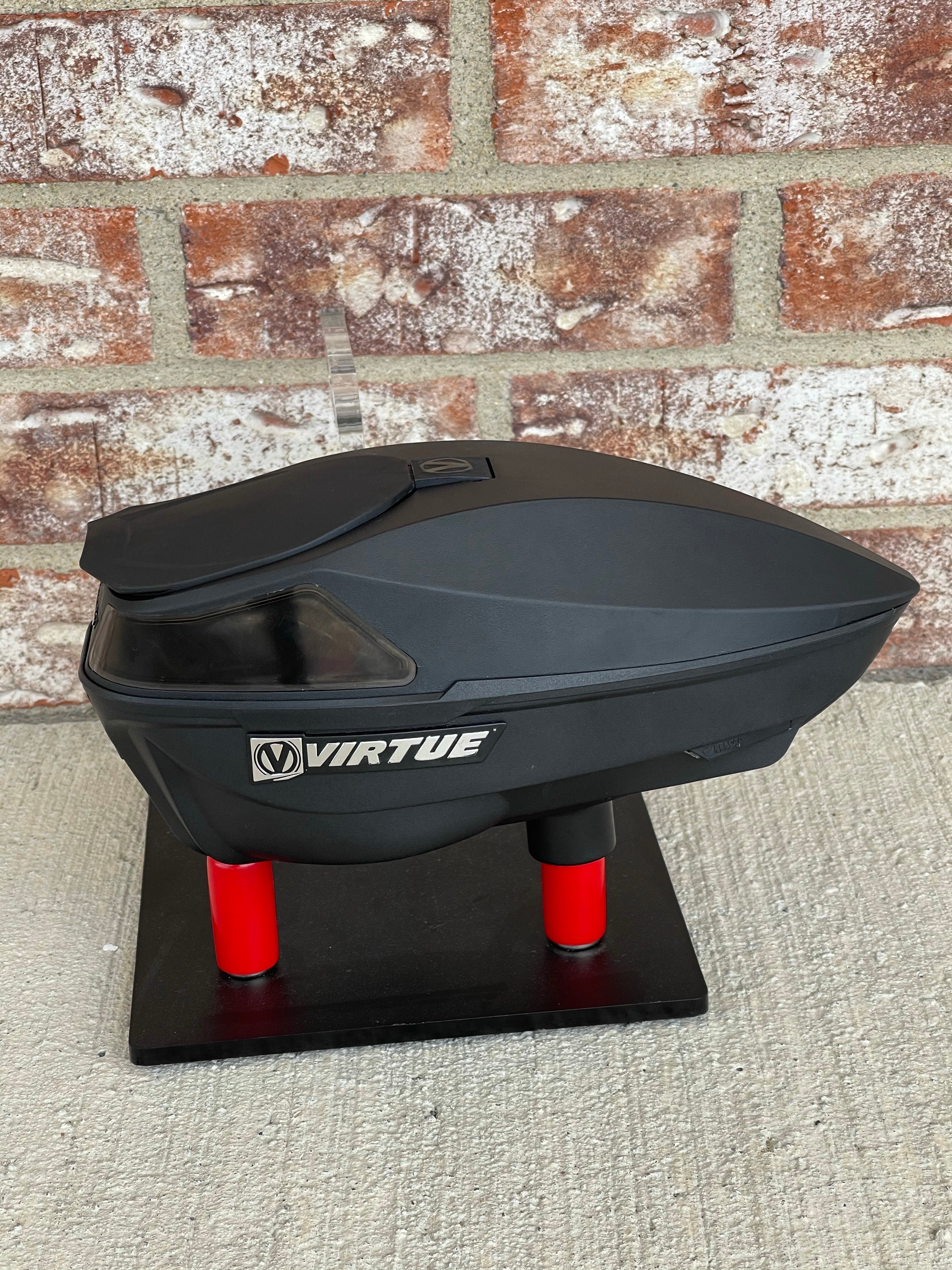 Used Virtue Spire 4 Paintball Loader - Black w/ NTR Speedfeed and Rain Lid - Image 3