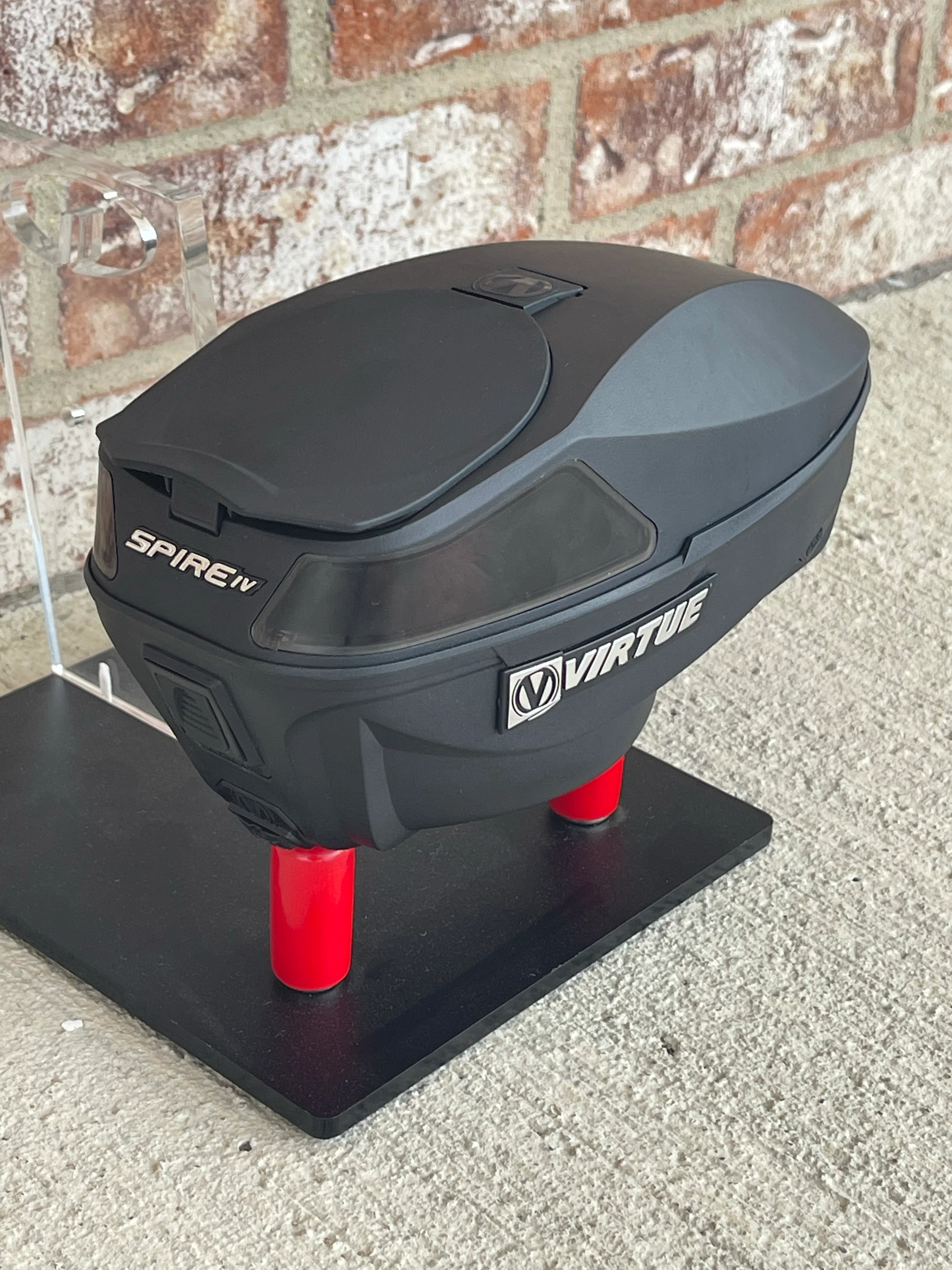 Used Virtue Spire 4 Paintball Loader - Black w/ NTR Speedfeed and Rain Lid - Image 6