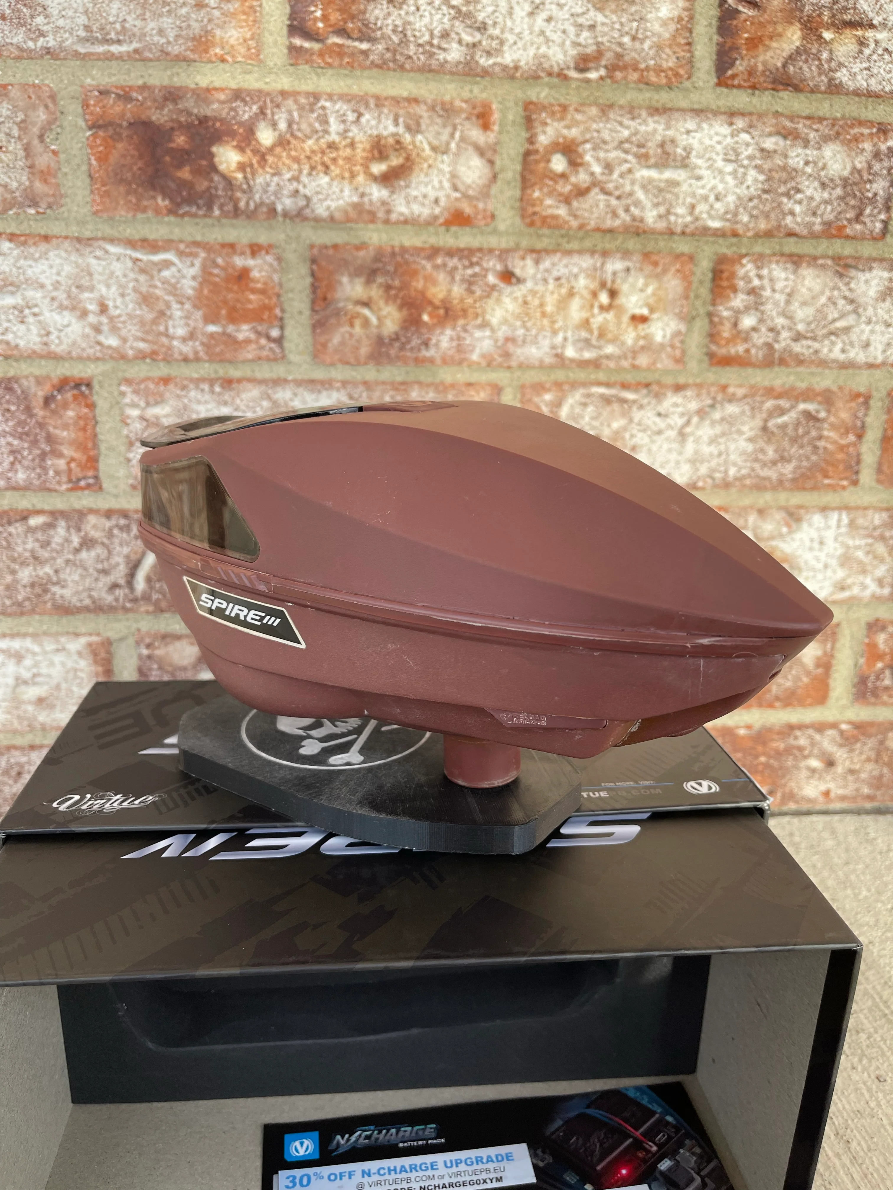 Used Virtue Spire 3 Paintball Loader - Brick Red - Image 2