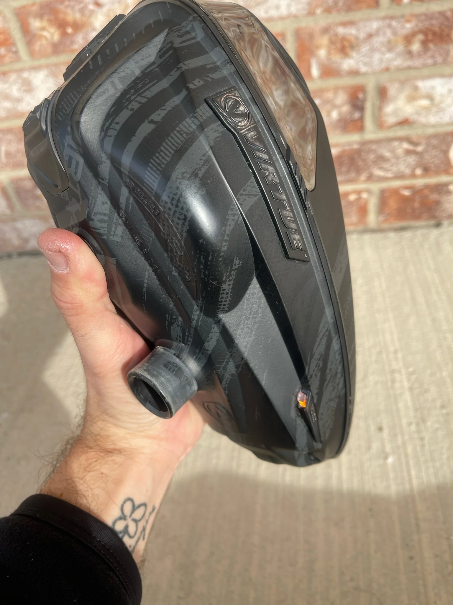 Used Virtue Spire 4 Paintball Loader - Graphic Black w/ Virtue Crown Speed Feed - Image 10