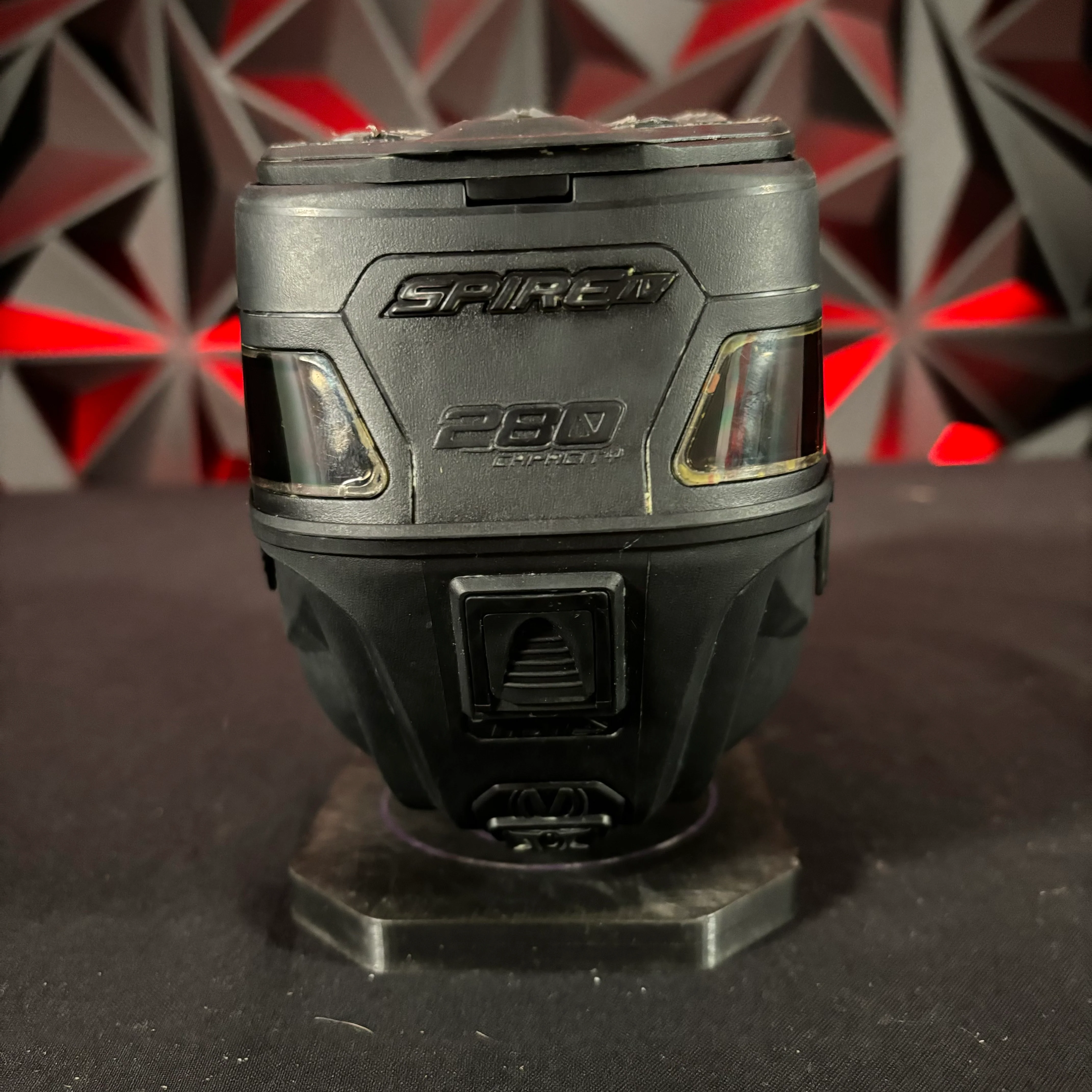 Used Virtue Spire 5 Paintball Loader - 280 Shell - Black w/NTR Speedfeed - Image 4