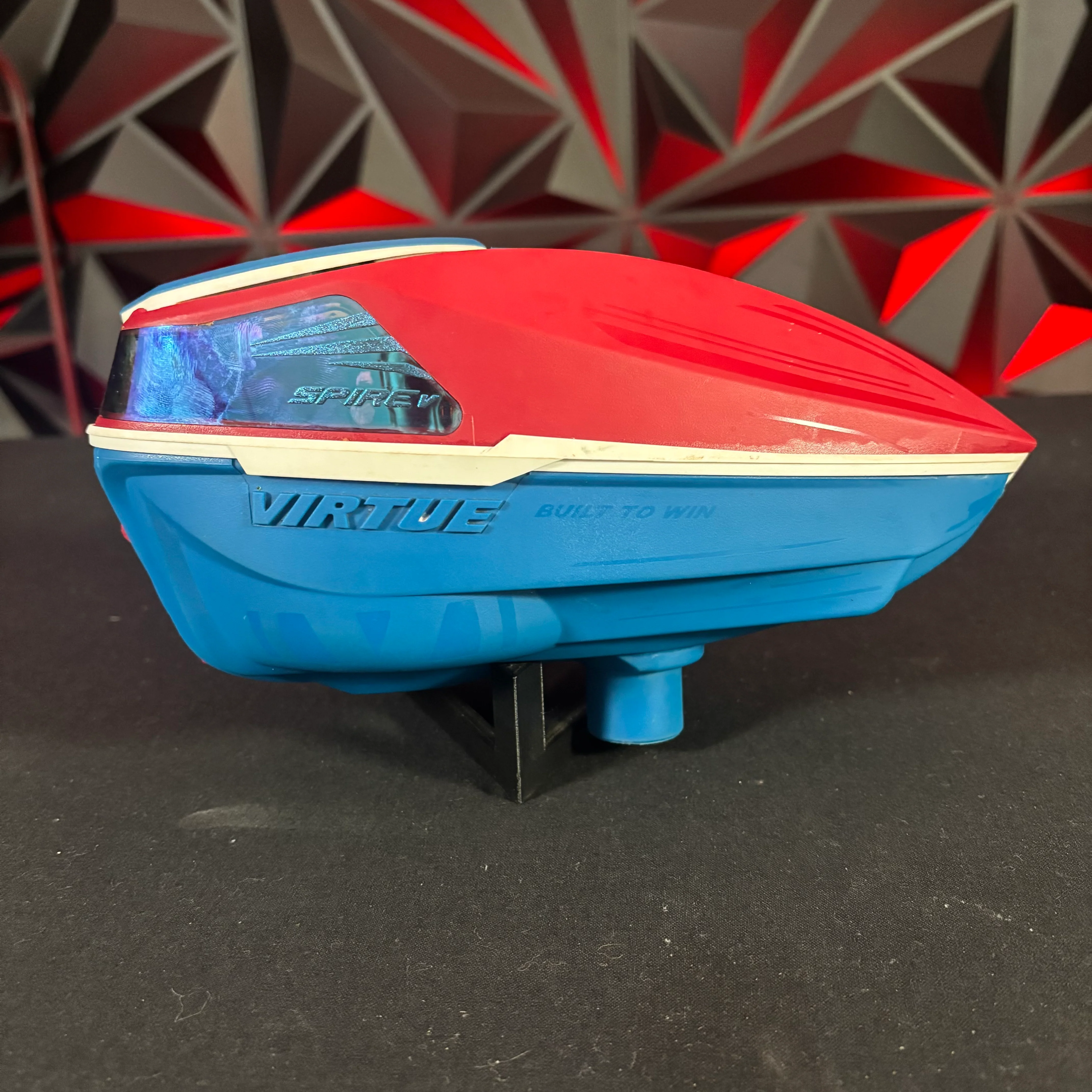 Used Virtue Spire 5 Paintball Loader - Patriot w/ Rainlid - Image 2