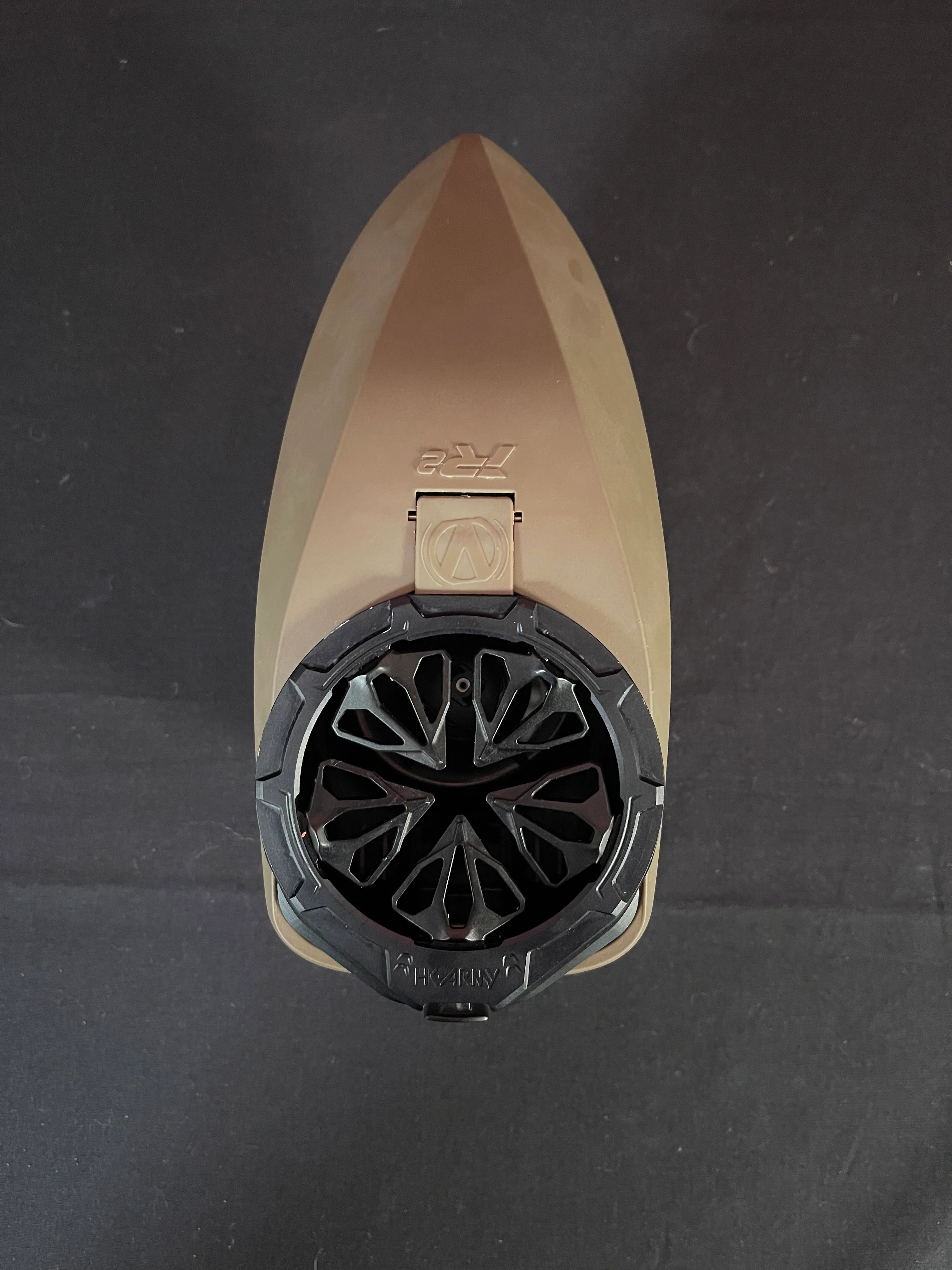 Used Virtue Spire IR2 Paintball Loader - FDE/Black w/HK Army Evo Speedfeed and Spring Ramp - Image 5