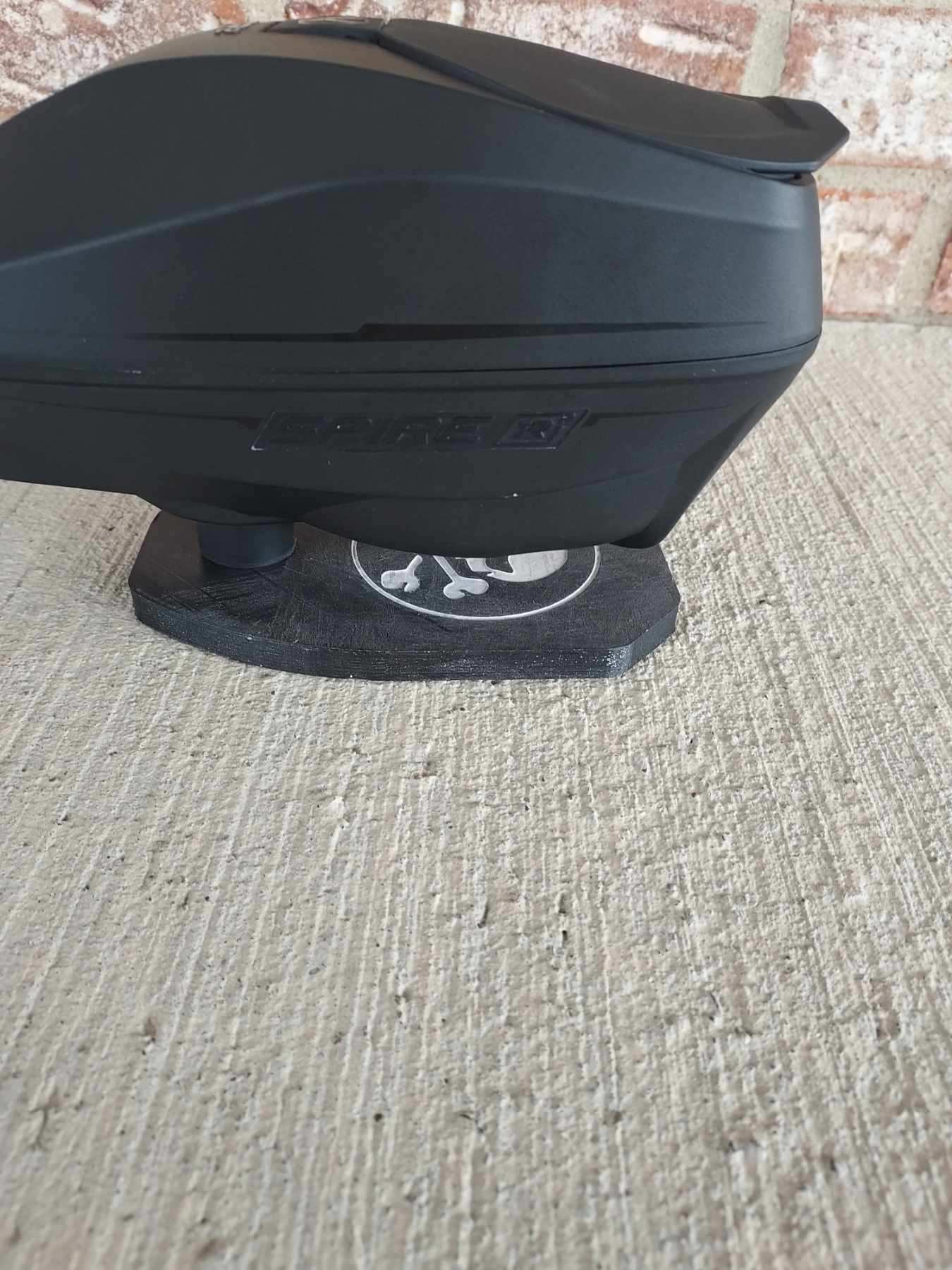 Used Virtue Spire IR2 Paintball Loader - Black w/ Spring Ramp and Black Crown Speed feed and Rain Lid - Image 4