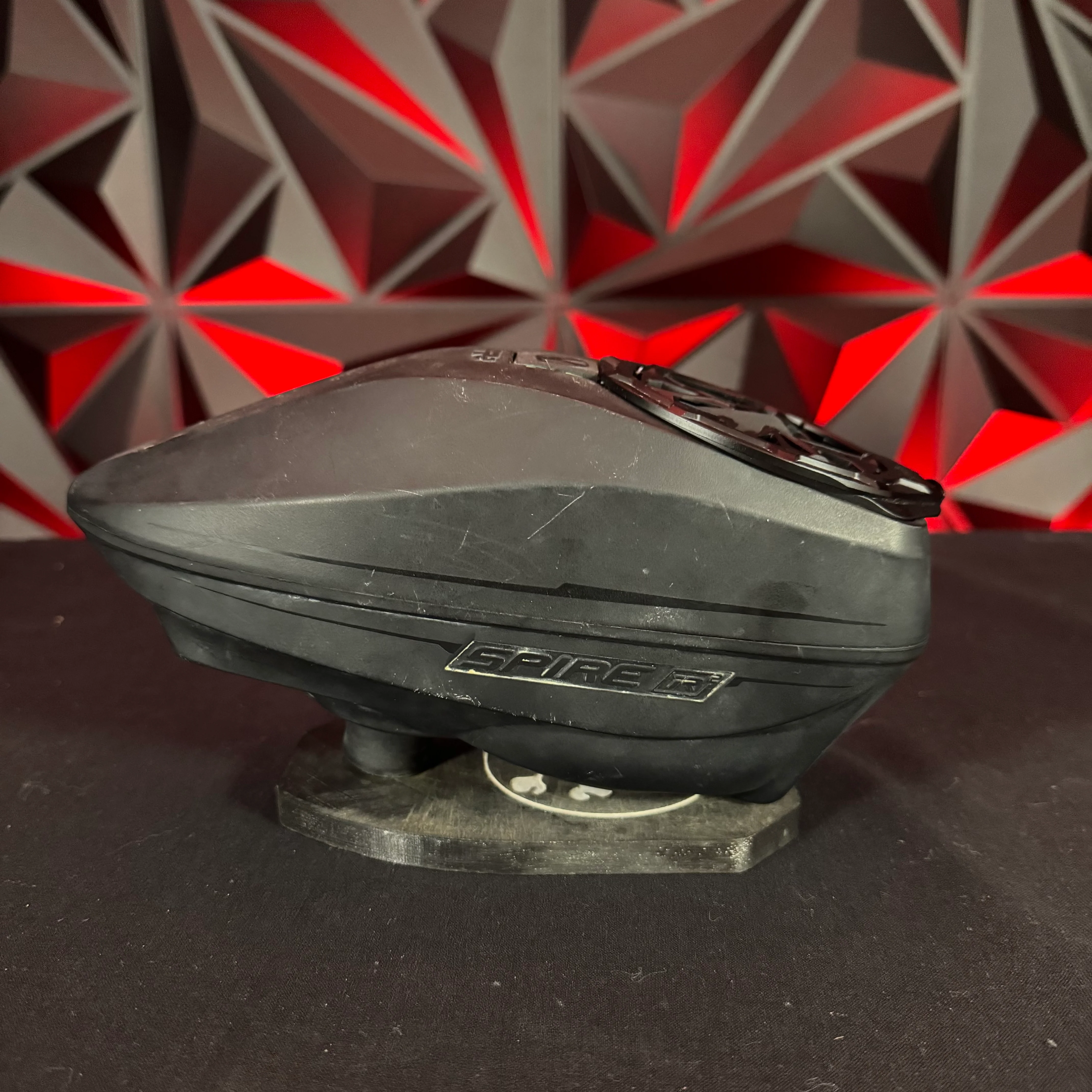 Used Virtue Spire IR2 Paintball Loader - Black w/ Evo Pro Speedfeed - Image 2