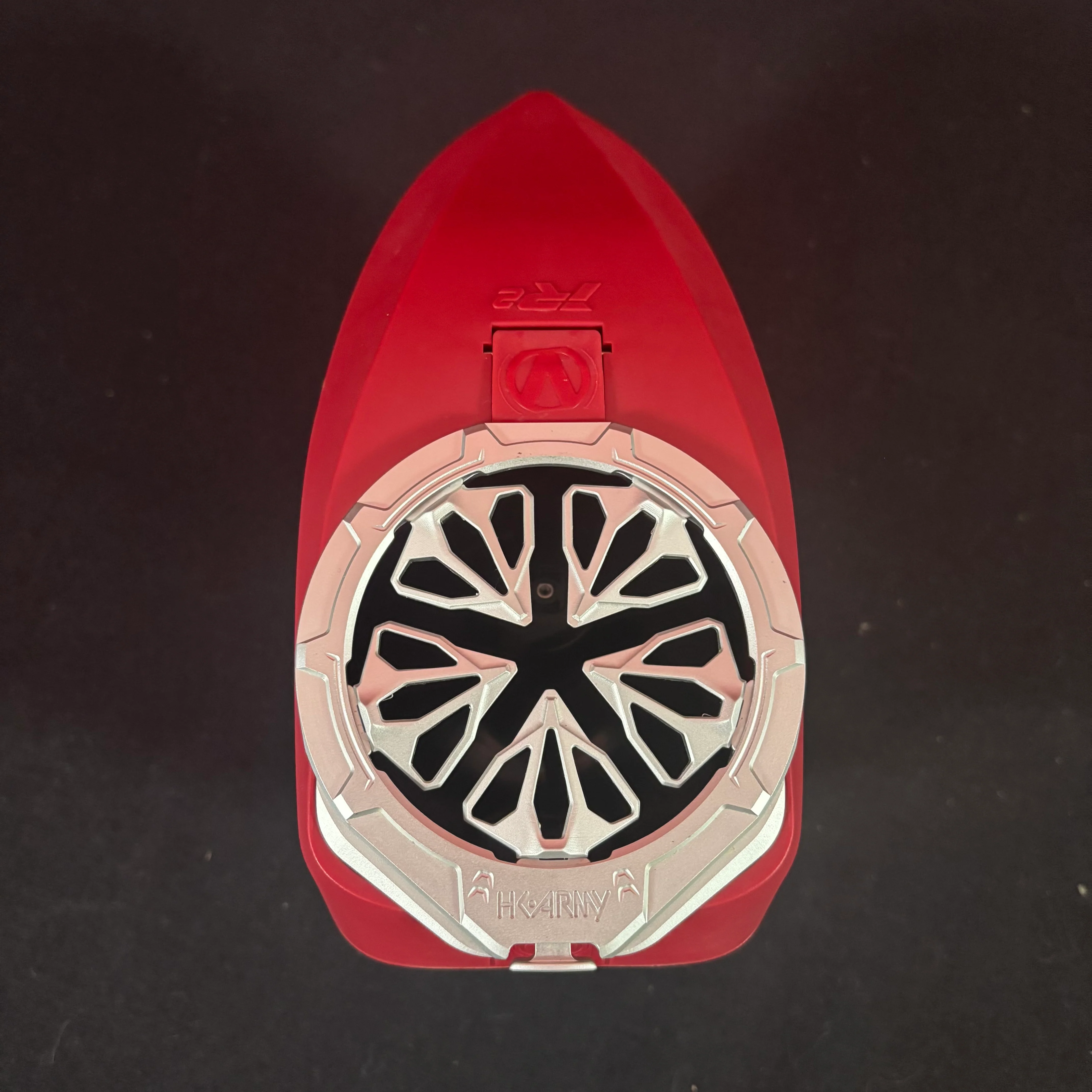 Used Virtue Spire IR2 Paintball Loader - Red w/ HK Army Evo Pro Speed Feed & Rain Lid - Image 5